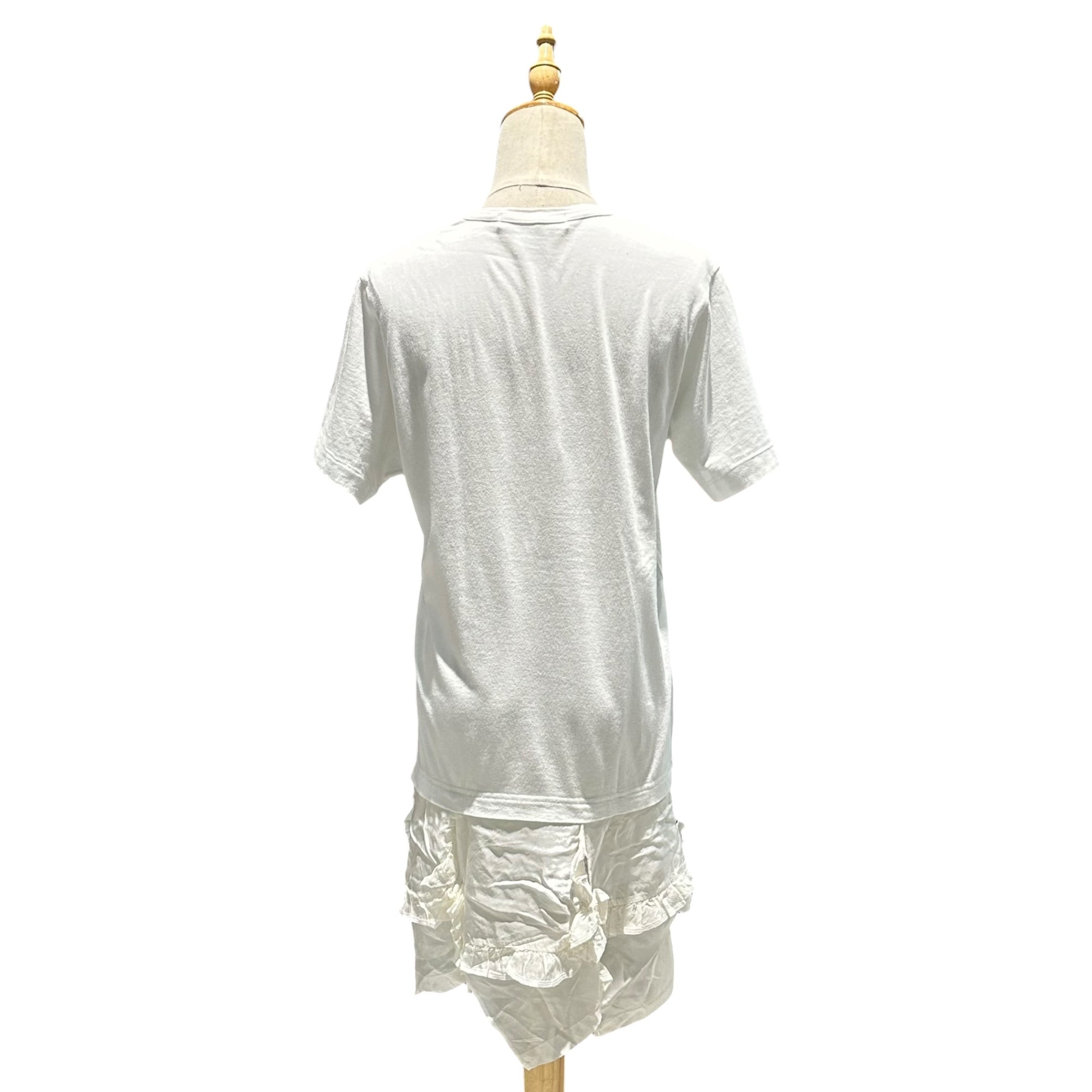 COMME des GARCONS COMME des GARCONS(コムデギャルソンコムデギャルソン) 2016SS Hem-Frill Crew-Neck T-Shirt 裾フリル クルーネック Tシャツ RQ-T046 L ホワイト AD2015 男性着用可能