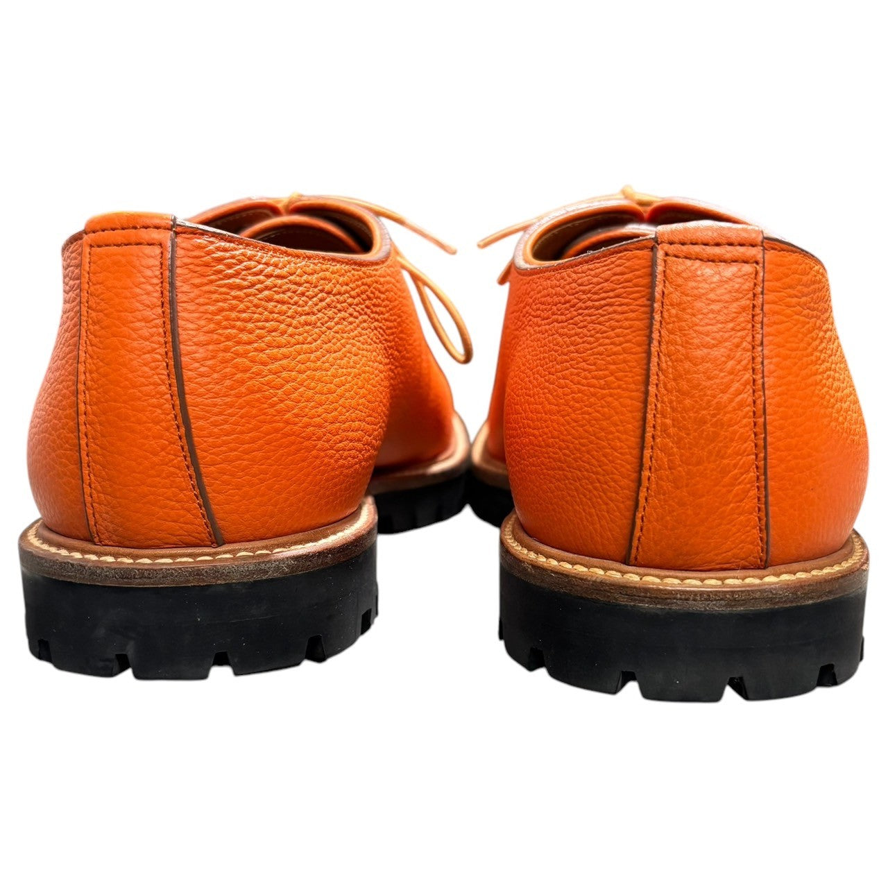 ITADAKIITADAKI(イタダキ) HENRY SHOES ヘンリー シューズ M オレンジ チャンキーソール レザー ドレス 革靴 PERLINGER社