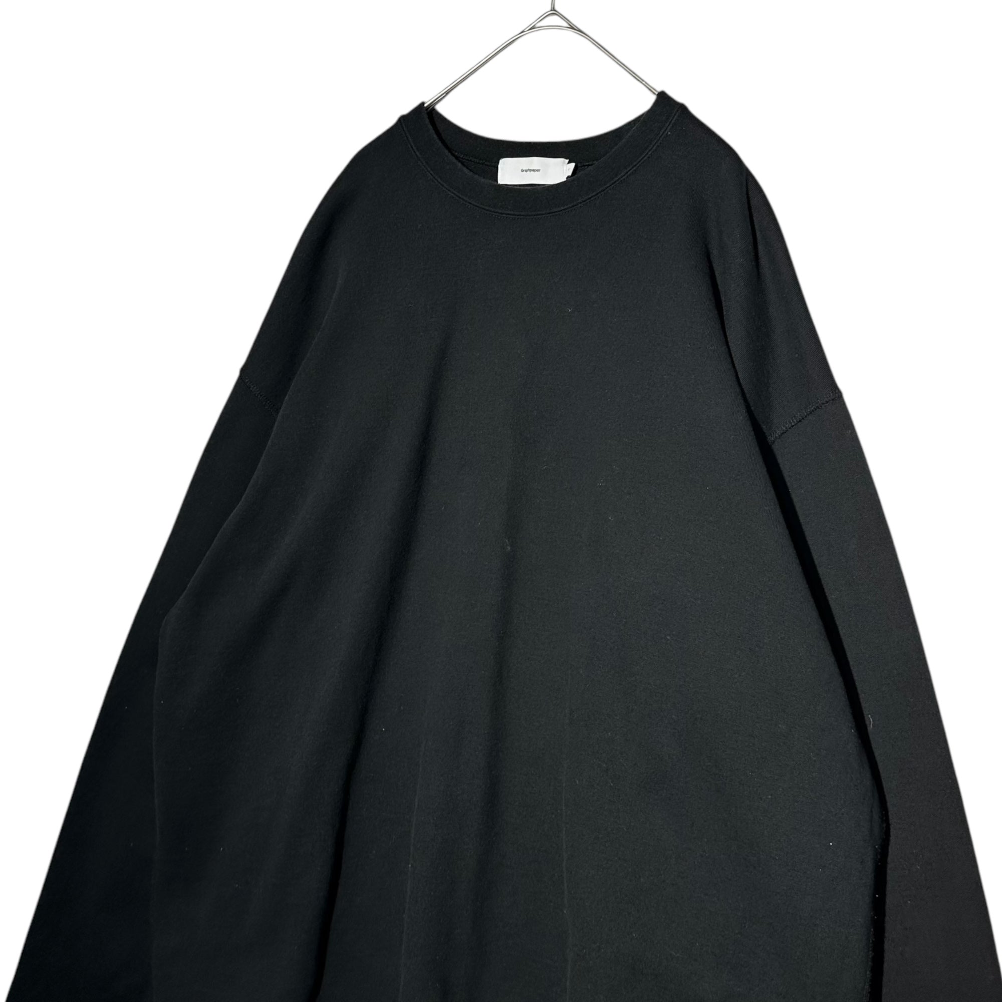Graphpaper × L´ECHOPPE(グラフペーパー × レショップ) Special order big size sweatshirt 別注 ビッグサイズ スウェット GM221-70176L FREE ブラック