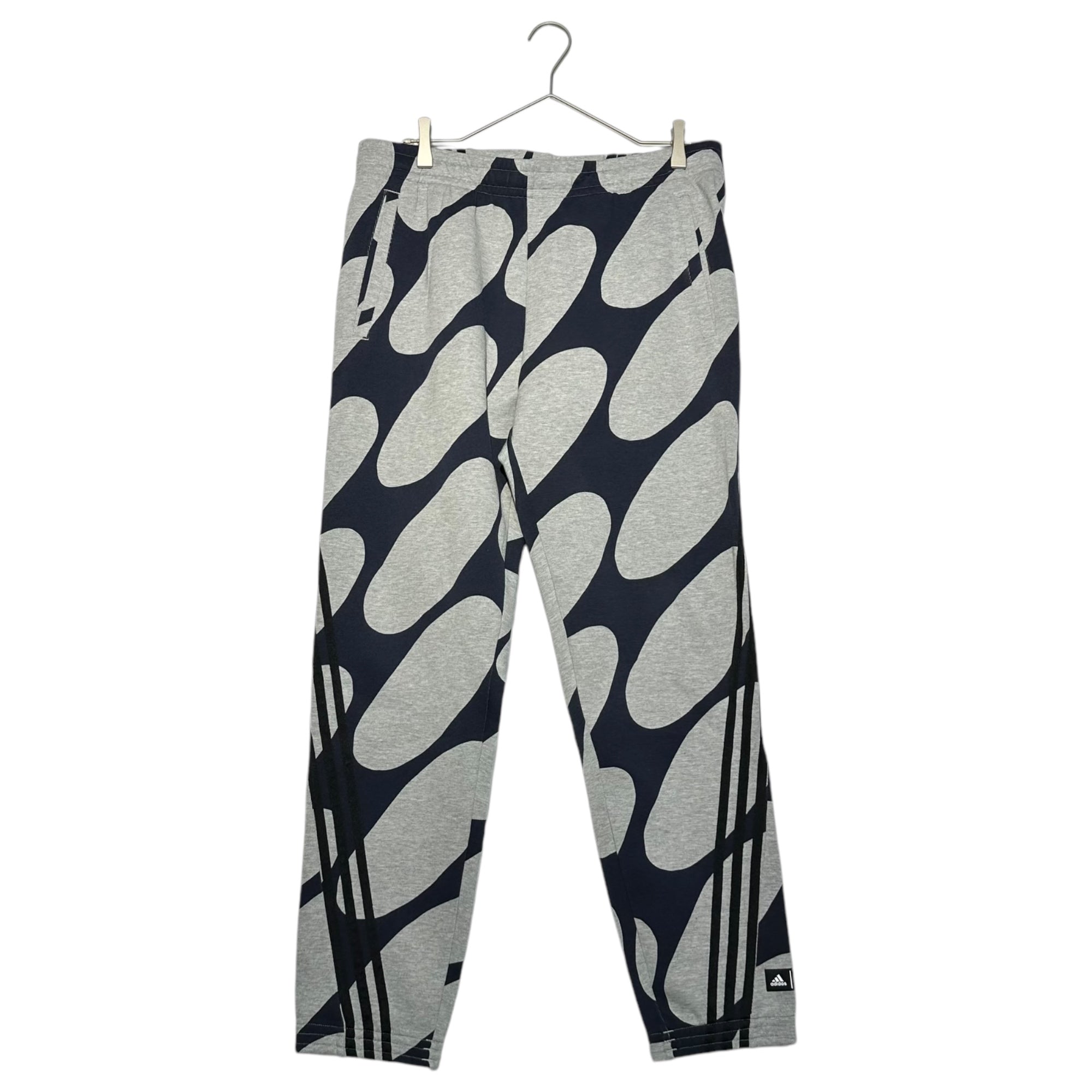 adidas×marimekko(アディダス×マリメッコ) Future Icons 3-Stripes Pants テキスタイル 3ライン トラック パンツ HR8210 2XL グレー×ネイビー ジャージ コラボ