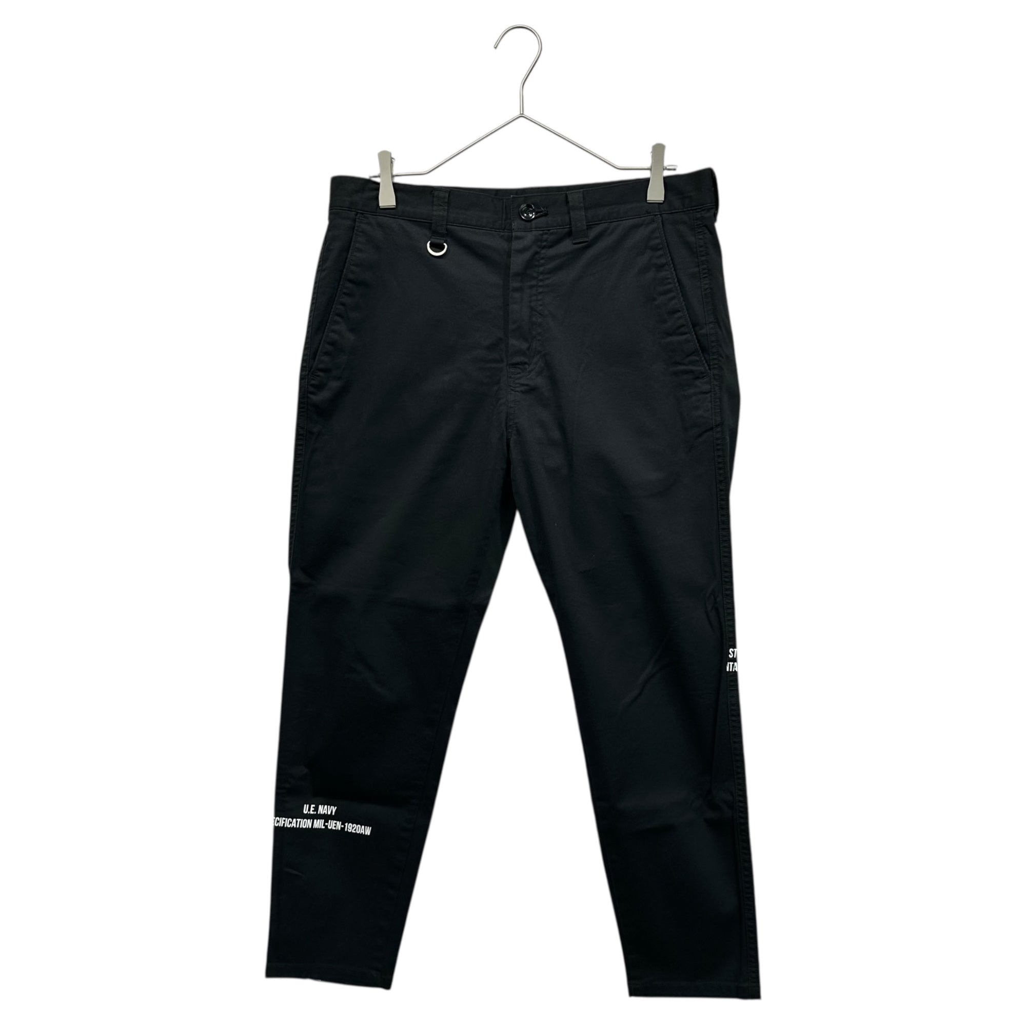 uniform experiment(ユニフォームエクスペリメント) 19AW GRAFFITI SLIM FIT CHINO PANTS グラフィット スリム チノパン パンツ UE-192011 2(M程度) ブラック×ホワイト