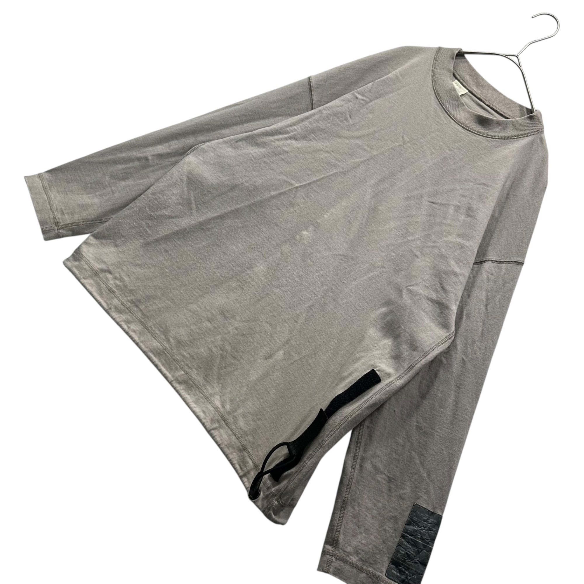N.HOOLYWOOD(エヌハリウッド ミスターハリウッド) Vintage finish Drawstring Crew Neck T-Shirt ヴィンテージ加工 ドローコード クルーネック Tシャツ 9251-CS09-014 TEE 38(M程度) グレー×ブラック