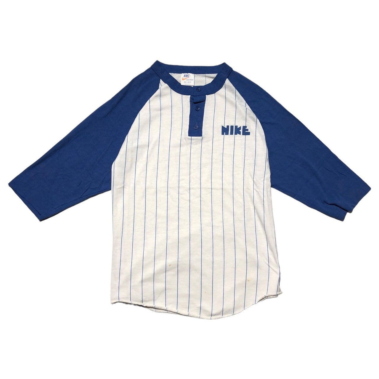 NIKE(ナイキ) 70's baseball shirt 70年代 ゴツナイキ ベースボール シャツ M ホワイト×ブルー 70年代 ヴィンテージ  オリジナル ラグラン カットソー Tシャツ