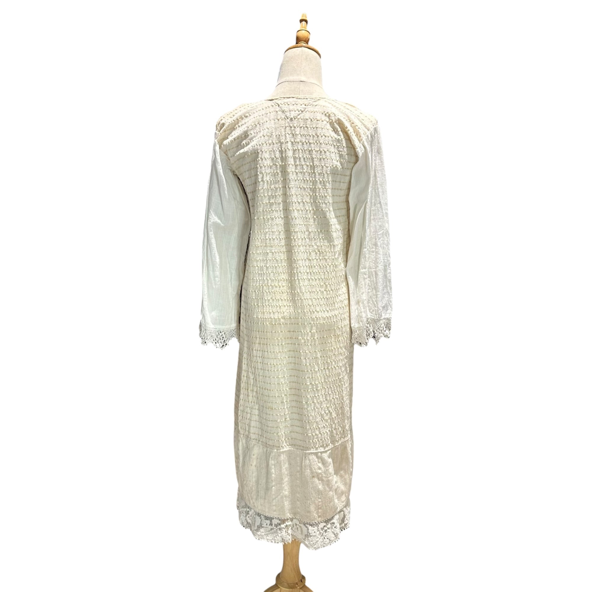 USED(ユーズド) Lace decoration border dress レース 装飾 ボーダー ワンピース FREE アイボリー