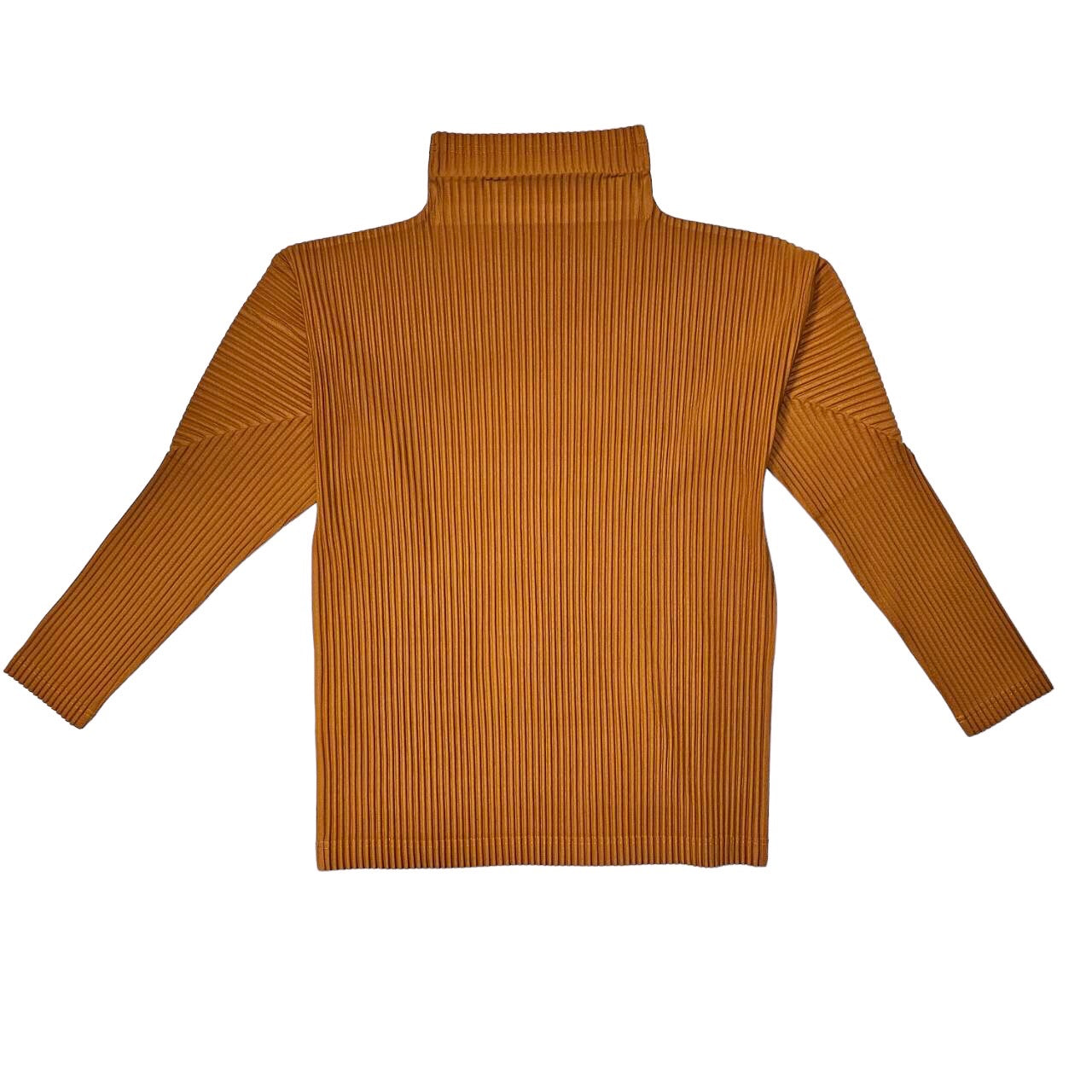 HOMME PLISSE ISSEY MIYAKE(オムプリッセイッセイミヤケ) 19AW high neck pleated pullover/ハイネックプリーツプルオーバー HP93JK123 SIZE 3(L) オレンジ