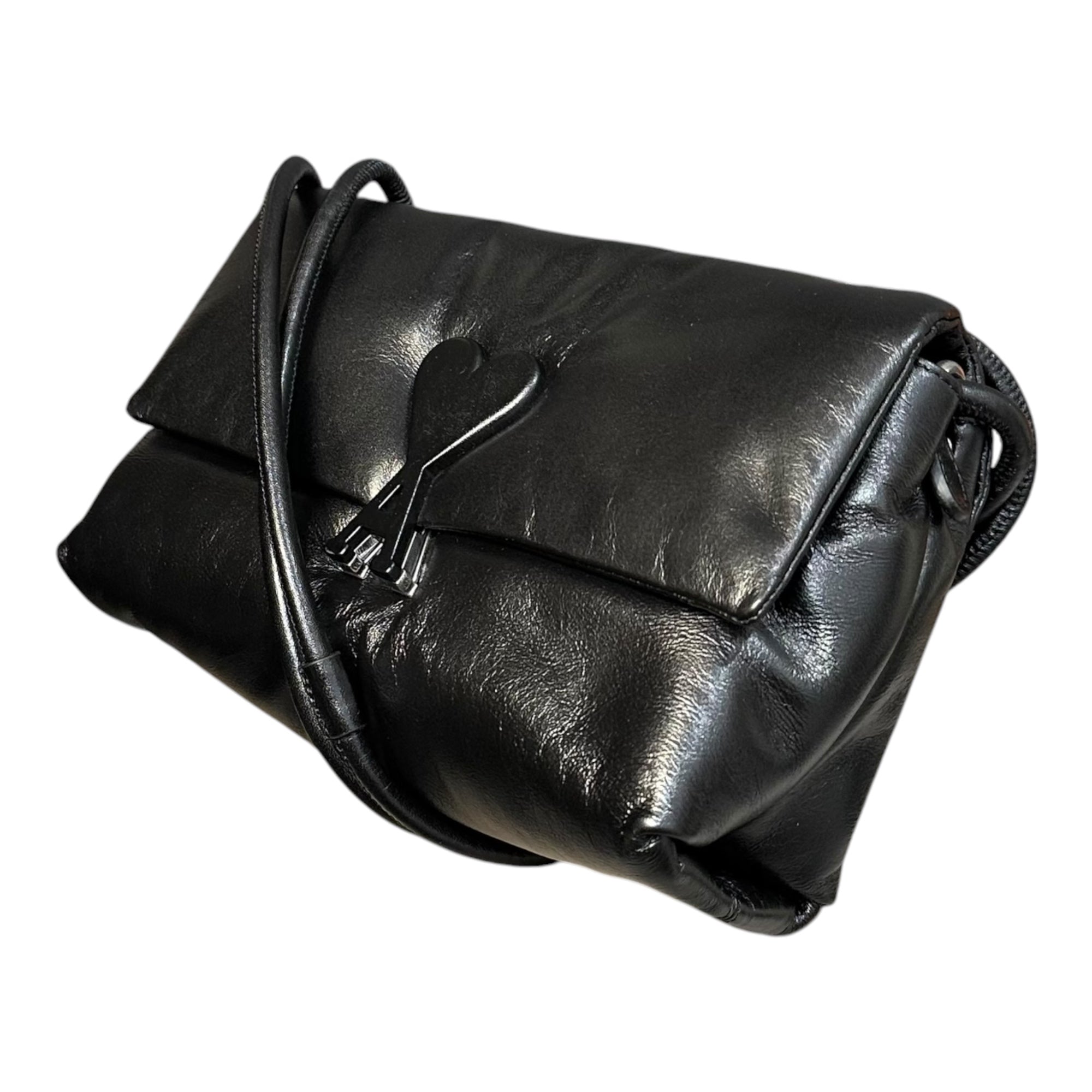 AMI PARIS(アミパリス) Voulez-Vous Bag ショルダー バッグ カウハイド レザー ULL163.AL0052 ブラック 現行品