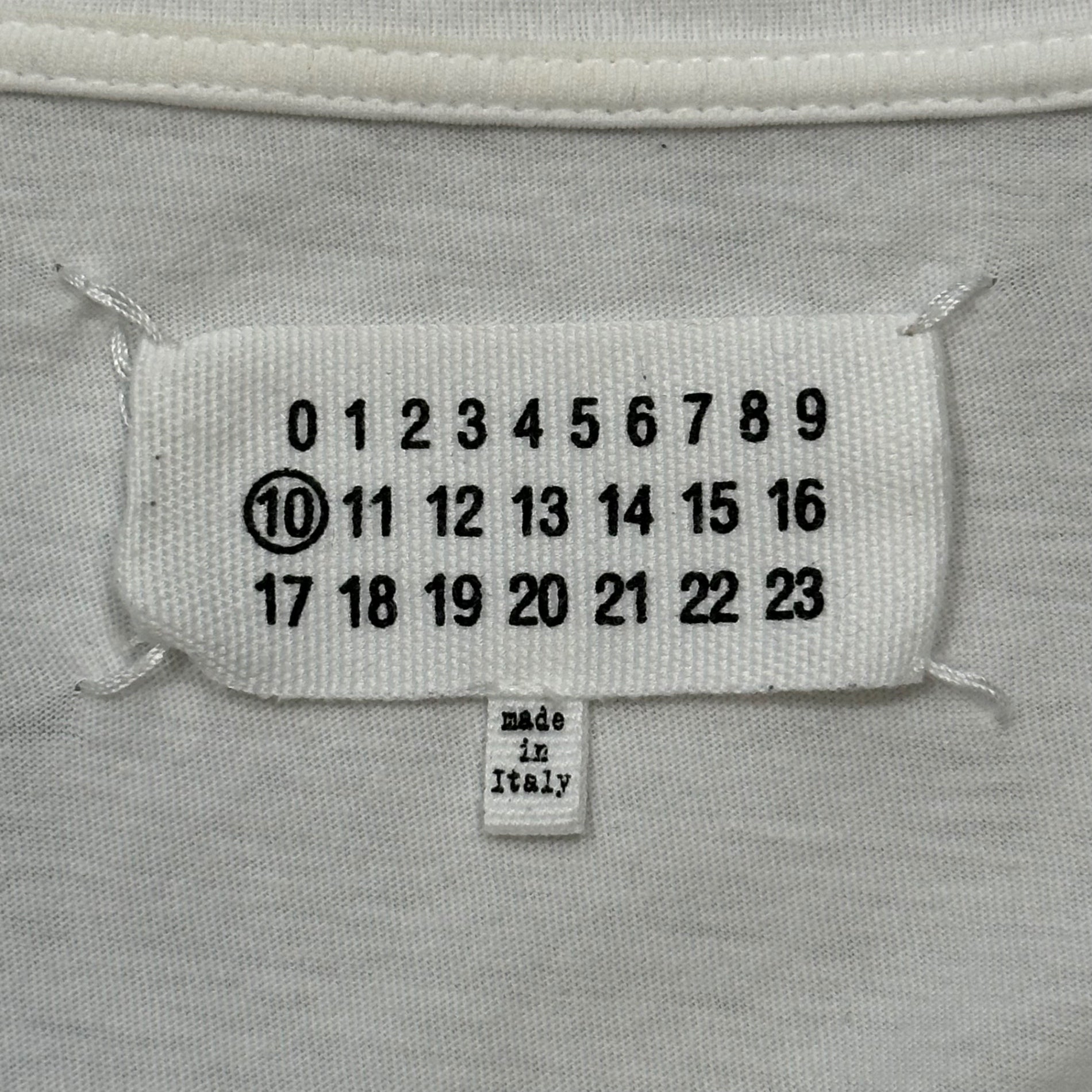 MAISON MARGIELA(メゾンマルジェラ) 2015SS 10 Nothing Tee プリント Tシャツ S30GC0503 48 ホワイト