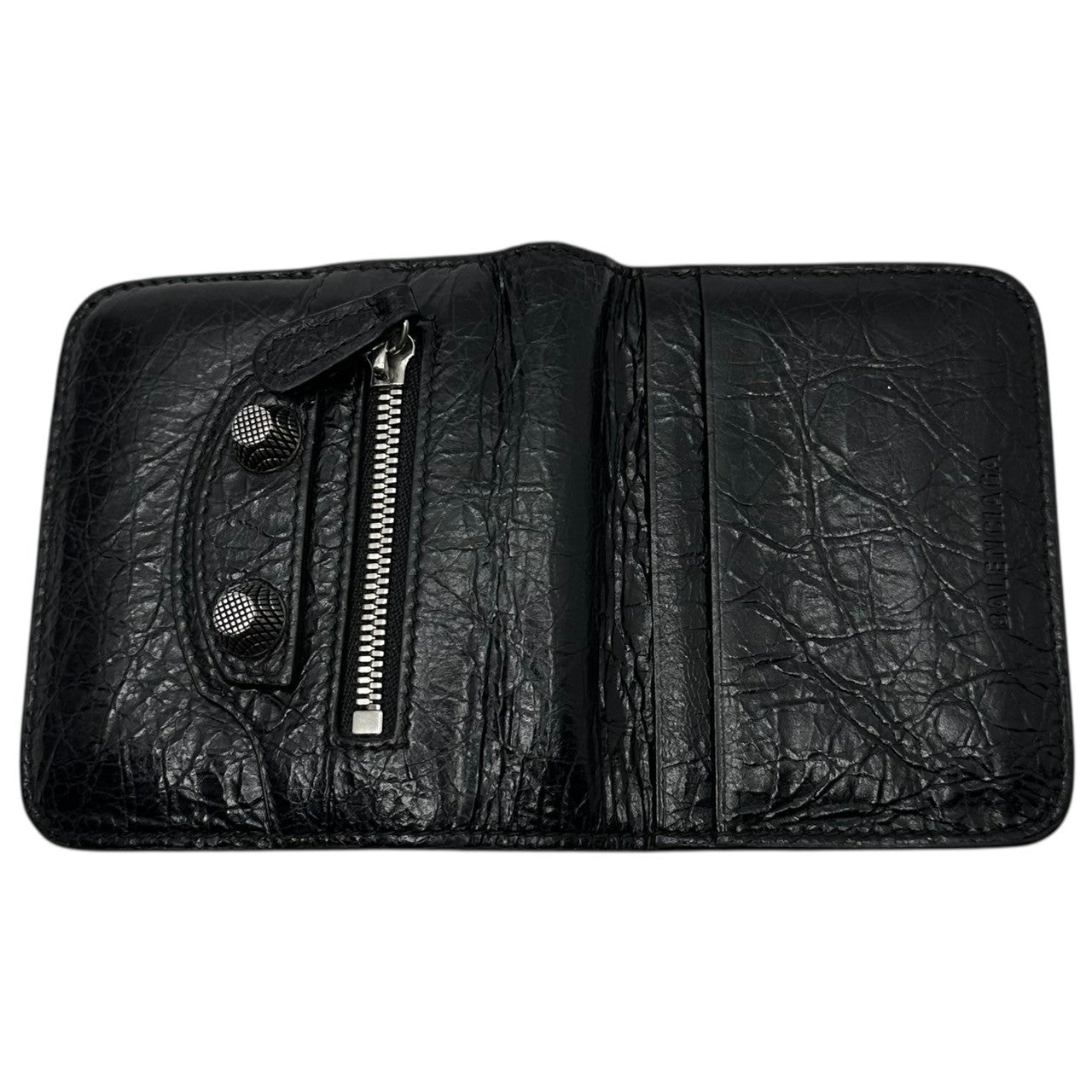 BALENCIAGA(バレンシアガ) Le Cagole Mini ル カゴール ミニ ウォレット ブラック コンパクト 三つ折り 財布 箱付