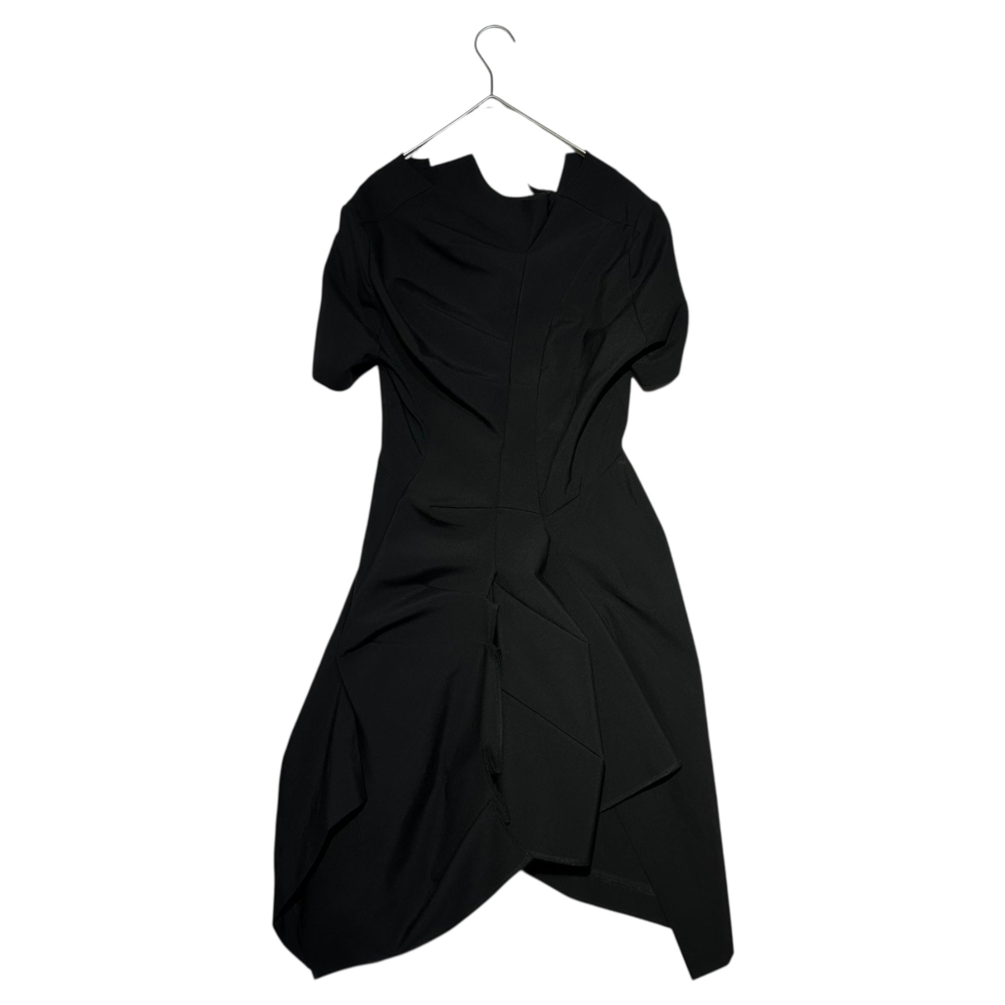 COMME des GARCONS(コムデギャルソン) 09SS Twisted 3D Skipper Sleeveless Dress ”捻じれ” 立体 スキッパー 半袖 ワンピース GC-O056 XS ブラック AD2008 ひざ丈