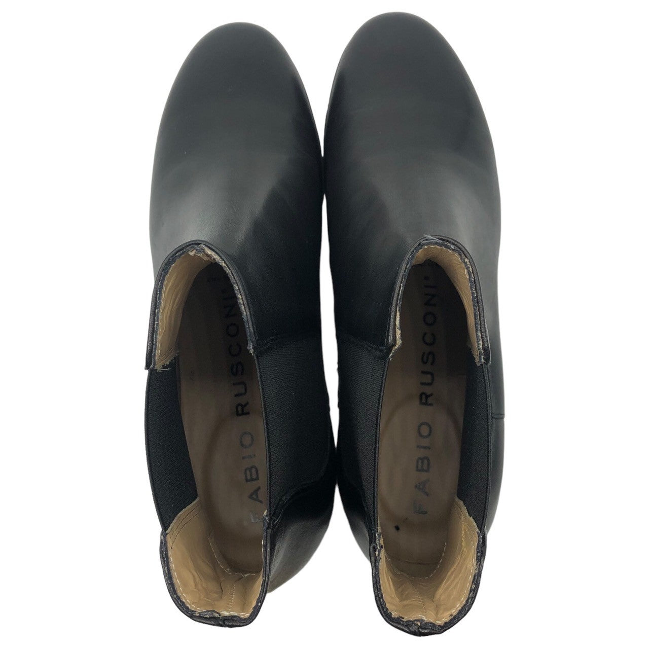 FABIO RUSCONI(ファビオルスコーニ) 23AW side gore short boots サイドゴア ショート ブーツ チェルシー I-1118-CORTINA 38(24.0cm) ブラック 箱付