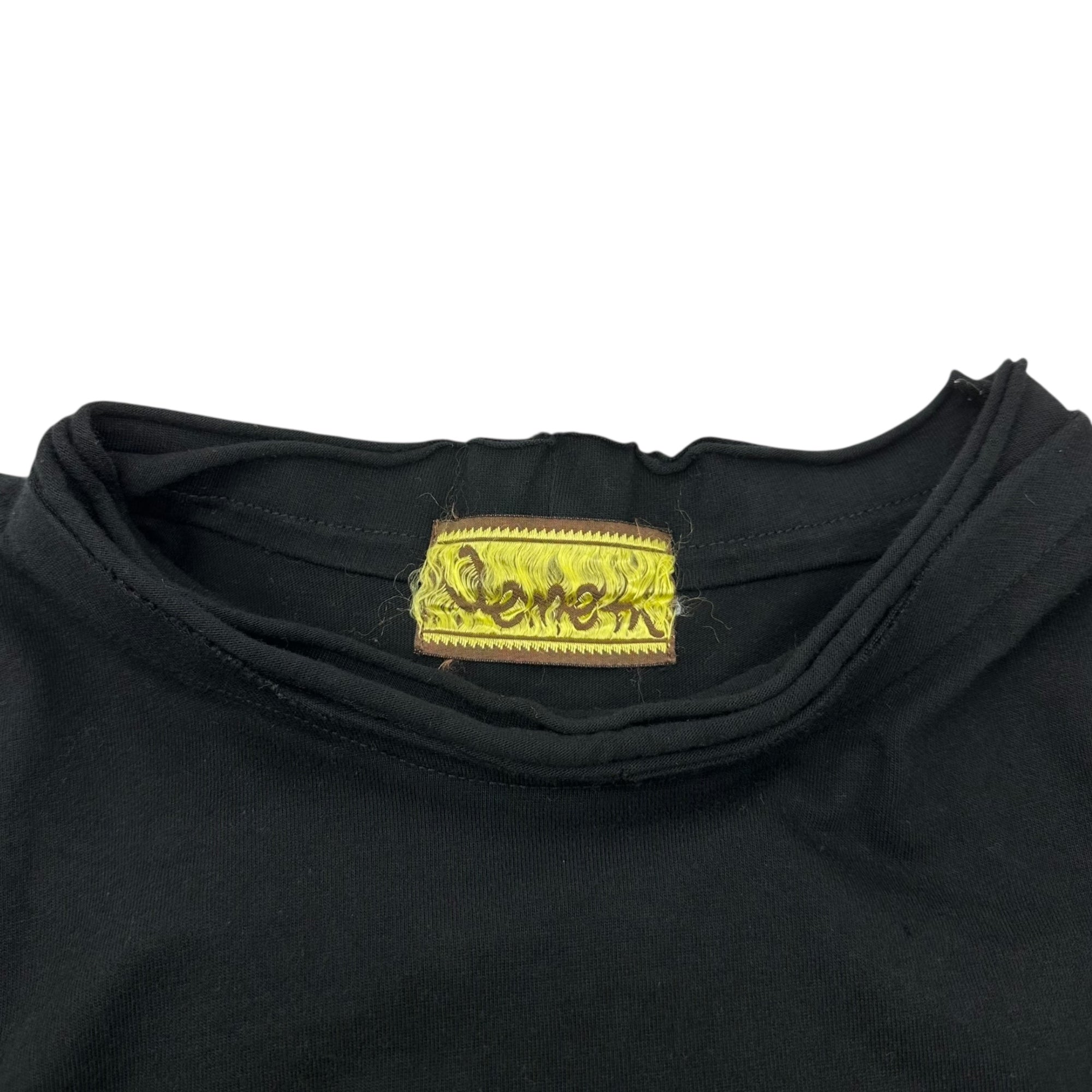 Christopher Nemeth(クリストファーネメス) 90's-00's Big Sleeve Stacked Crew Neck T-Shirt ビッグスリーブ 重ね加工 クルーネック Tシャツ FREE(S程度) ブラック