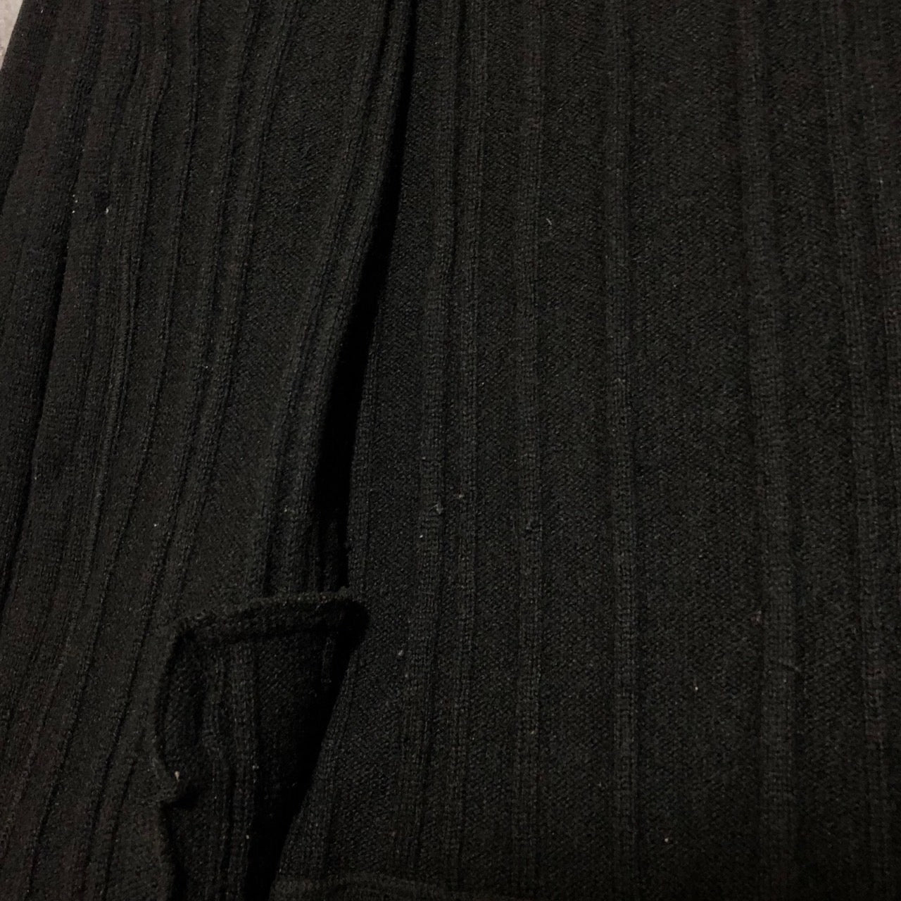 COMME des GARCONS HOMME(コムデギャルソンオム) 90's Vertical rib wool nylon knit cardigan/縦リブウールナイロンニットカーディガン/90年代/ヴィンテージ HT-070290 SIZE FREE ブラック AD1998 田中オム