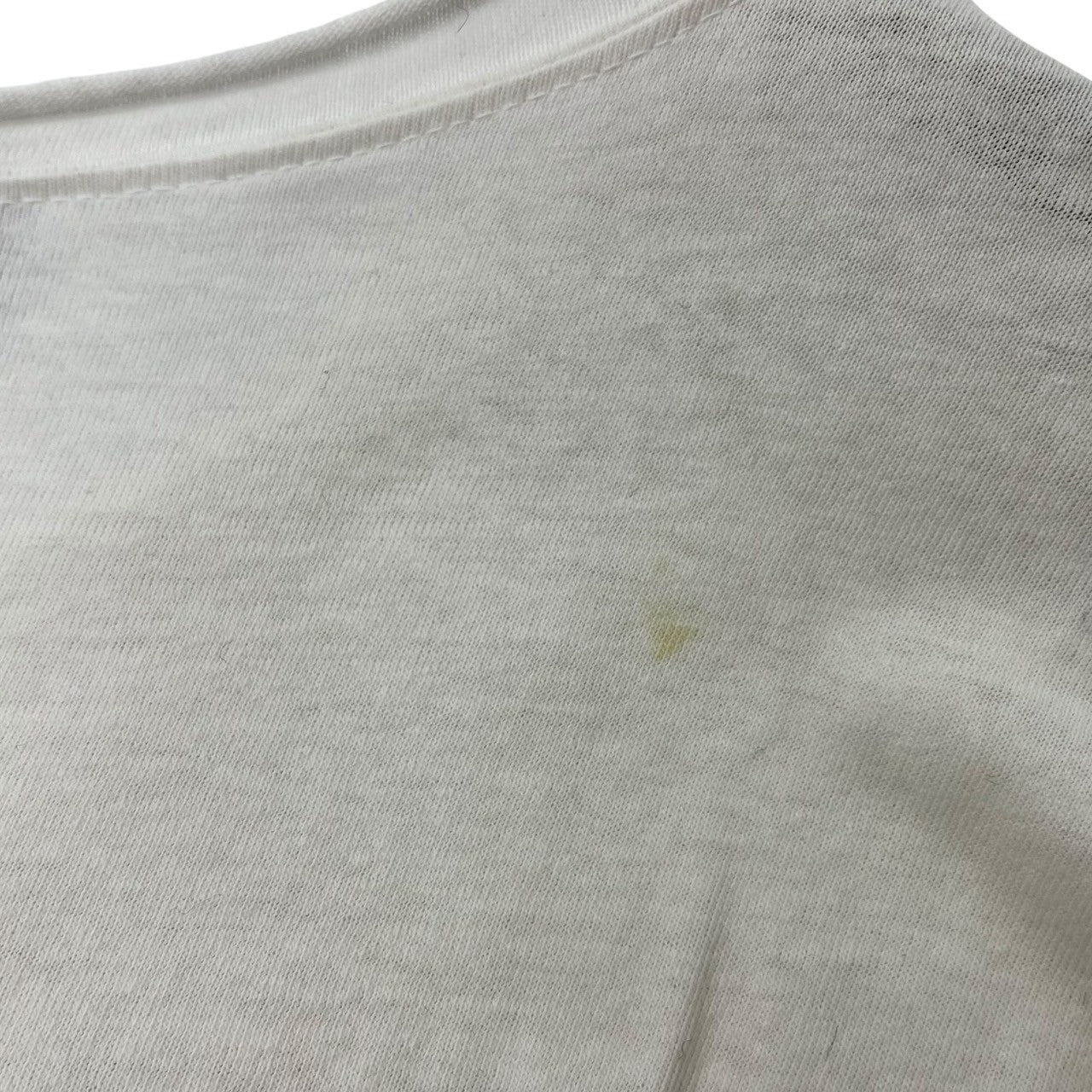 COMME des GARCONS HOMME PLUS(コムデギャルソンオムプリュス) 90's 20th anniversary logo cut-out neck T-shirt 90年代 20周年ロゴ 切りっぱなし ネック Tシャツ FREE ホワイト