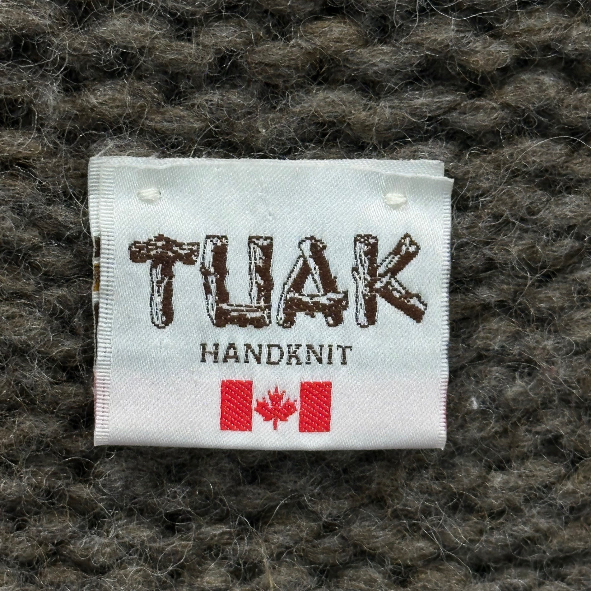TUAK(トゥアック) Loose-knit Cowichan Knit Vest ローゲージ カウチン ニット ベスト 表記無(XL程度) ブラウン×アイボリー カナダ製