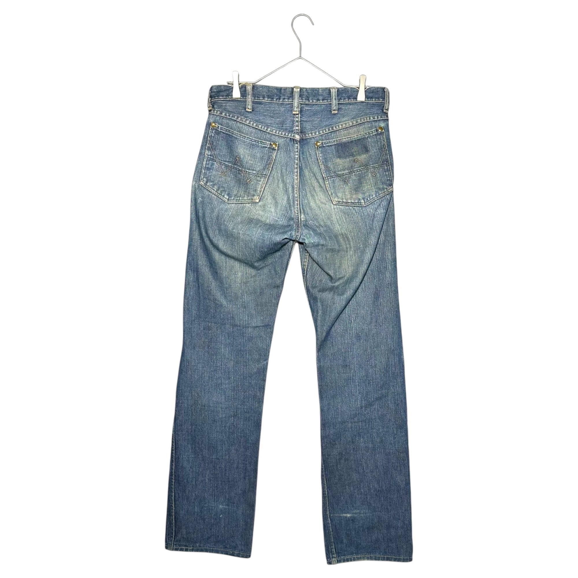 WRANGLER(ラングラー) 50's BLUE BELL 11MWZ Vintage denim pants ヴィンテージ デニム パンツ 32×34(実寸82cm) インディゴ 縦ベル 50年代