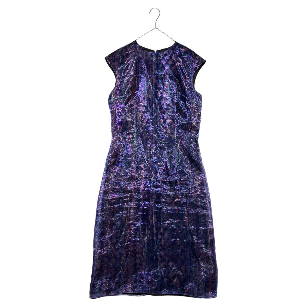 MAISON MARGIELA(メゾンマルジェラ) 18AW MIDI Allover sheer dress 総柄 シアー ノースリーブ ワンピース S29CT0828 42(XL程度) パープル