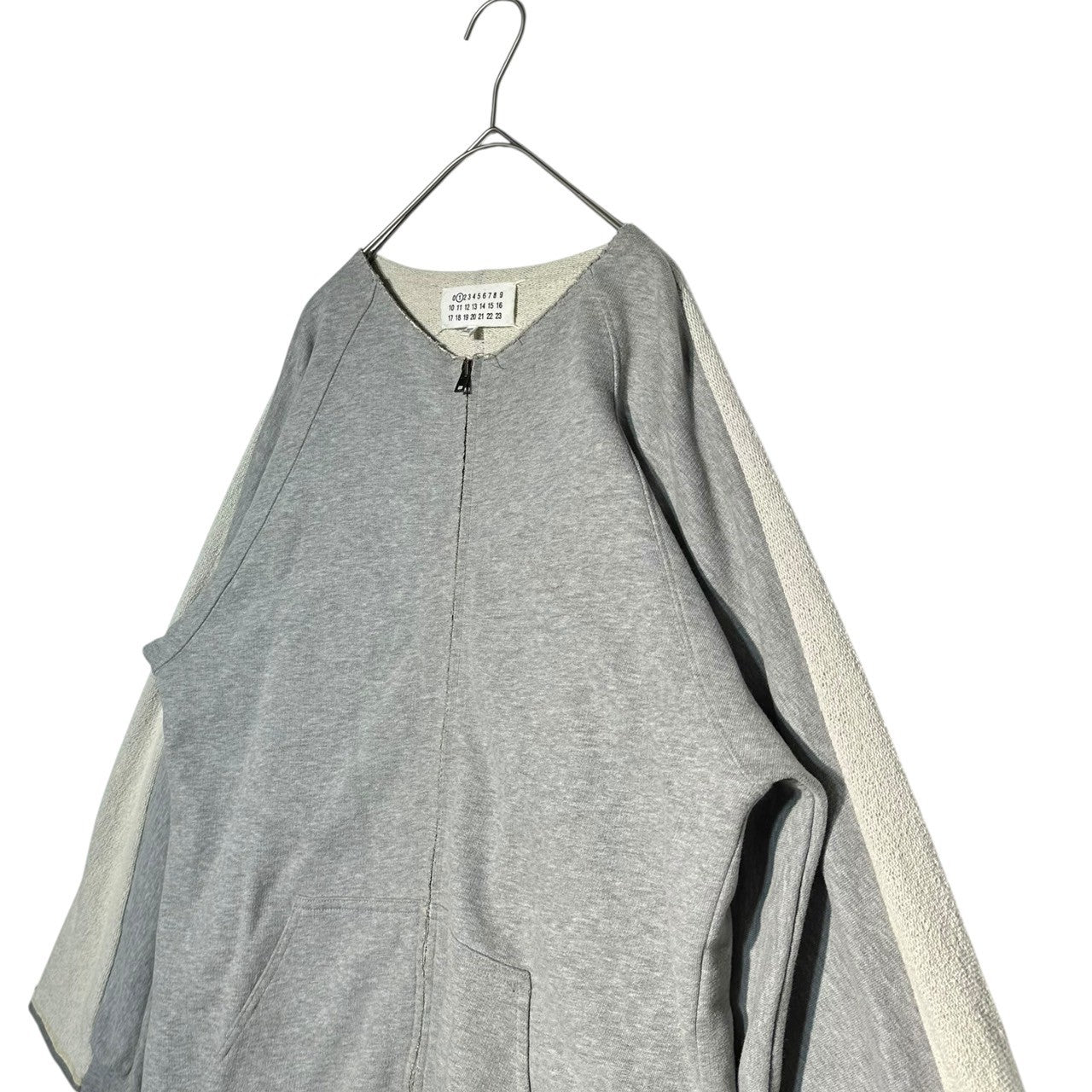 Maison Martin Margiela(メゾン マルタンマルジェラ) 12AW Zip-up sweat cape ジップアップ スウェット ケープ カーディガン S51GP0002 S グレー ①ライン