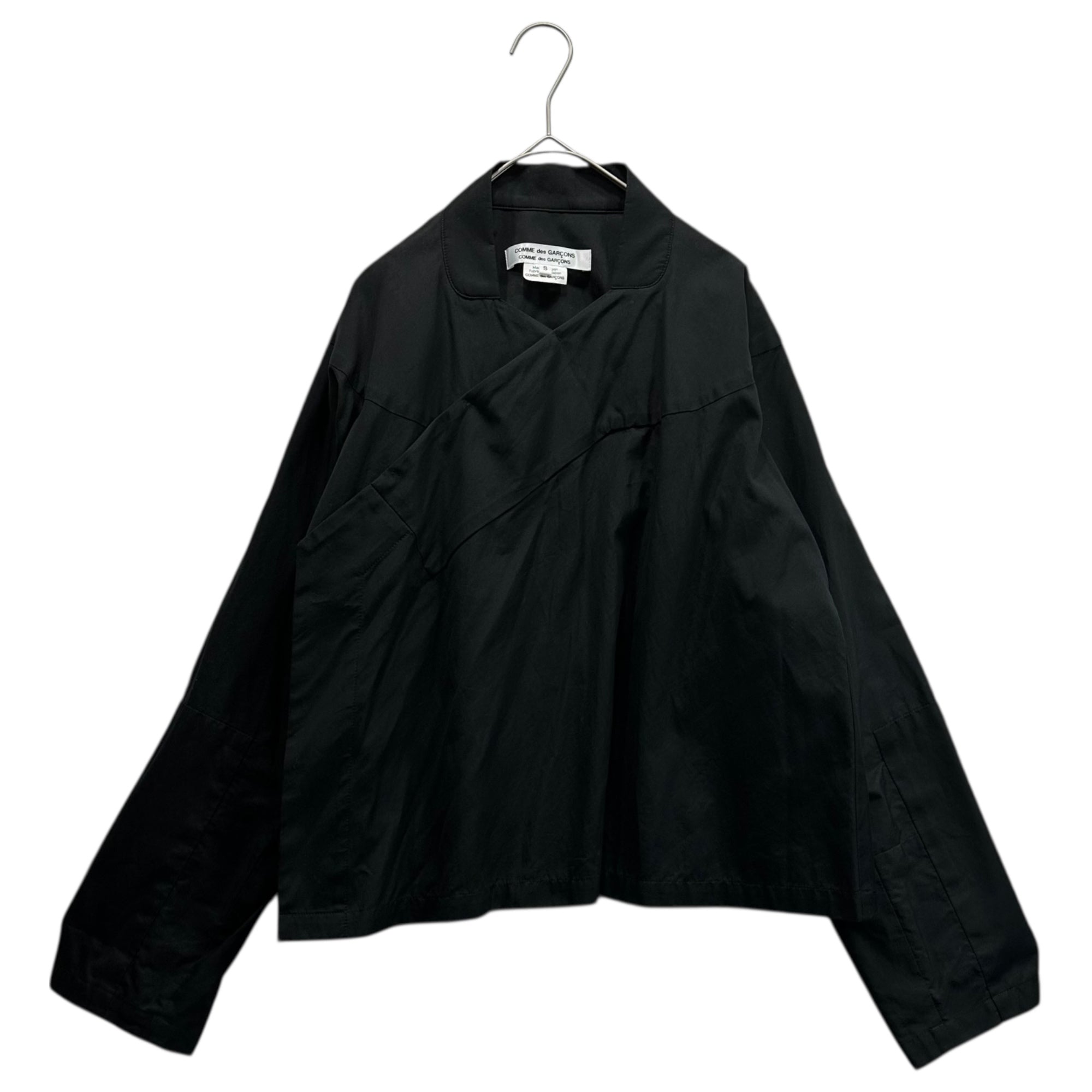 COMME des GARCONS COMME des GARCONS(コムデギャルソンコムデギャルソン) 21AW Cotton Asymmetrical Snap Button Blouse コットン アシンメトリー スナップボタン ブラウス RH-B022 S ブラック AD2021