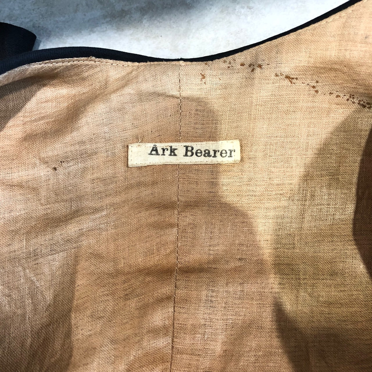 VINTAGE(ヴィンテージ) 1800~1900's切替リネンロングワンピース 表記なし(Lサイズ程度) ブラック Ark Bearer