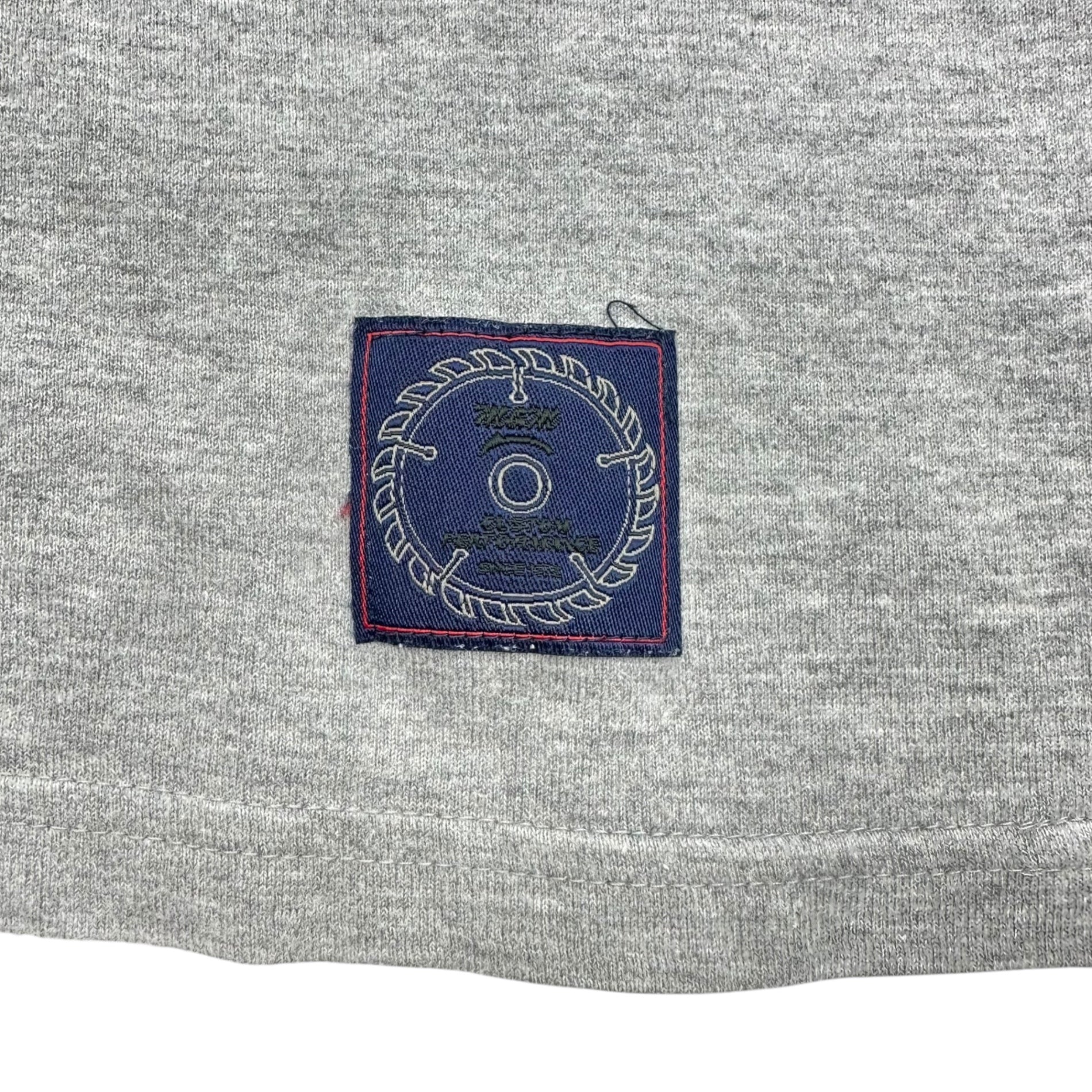 m&m CUSTOM PERFORMANCE × UNRIVALED(エムアンドエム × アンライバルド) Chest Logo Backster Crewneck T-Shirt 胸ロゴ バックスター クルーネック Tシャツ M グレー×ブラック