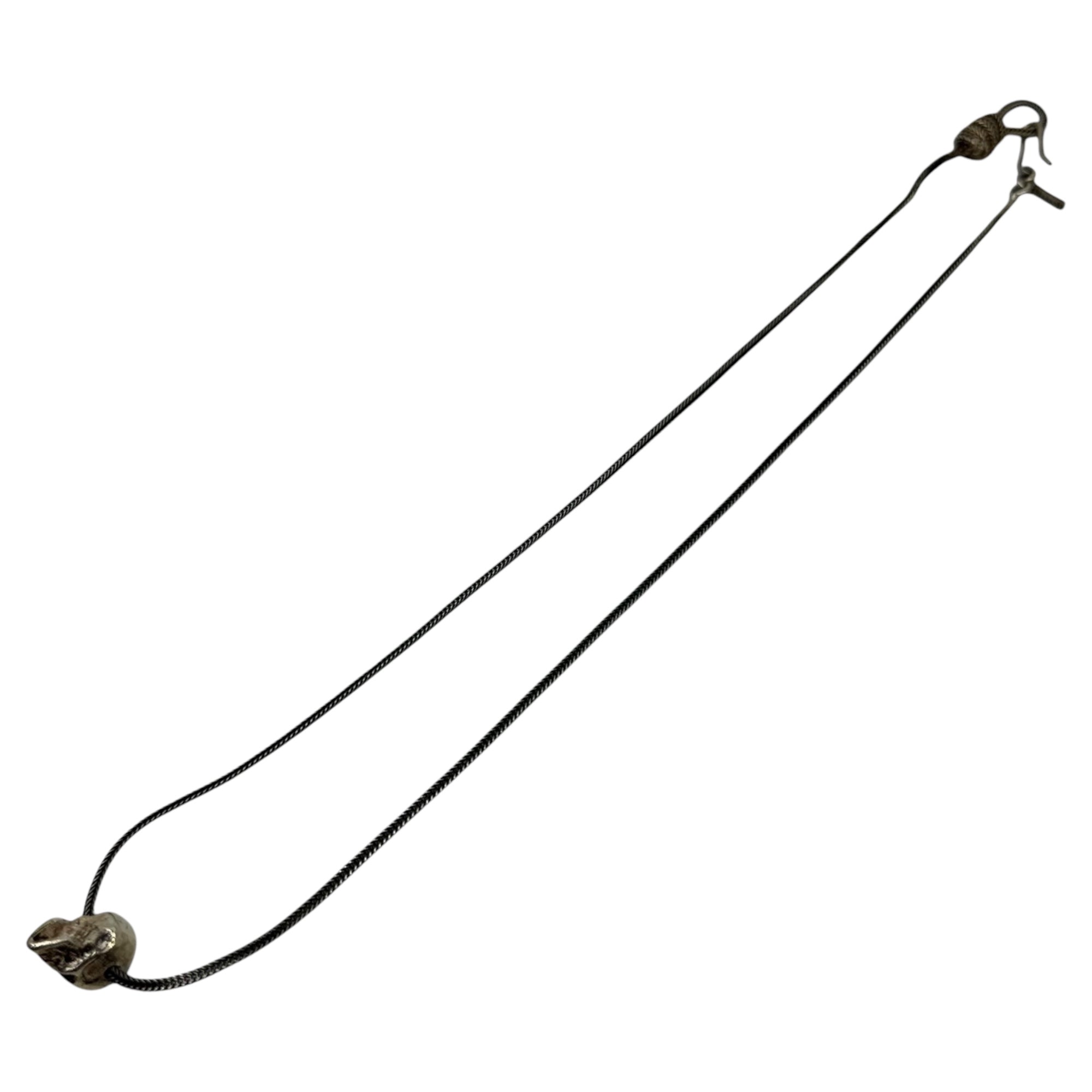 Emanuele Bicocchi(エマヌエーレビコッキ) 925 silver skull top chain necklace シルバー スカル トップ ネックレス シルバー