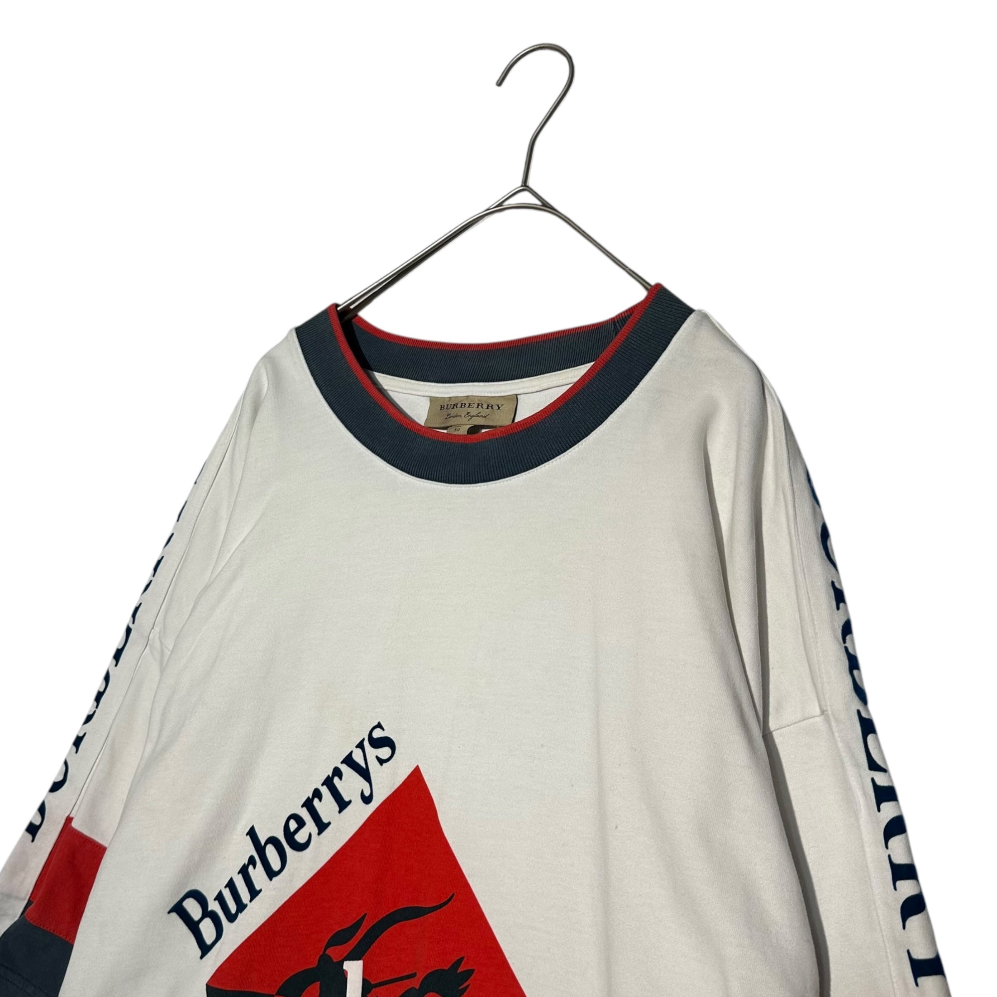 BURBERRY(バーバリー) football trim t-shirt フットボール トリム Tシャツ トリコロールカラー XL トリコロールカラー