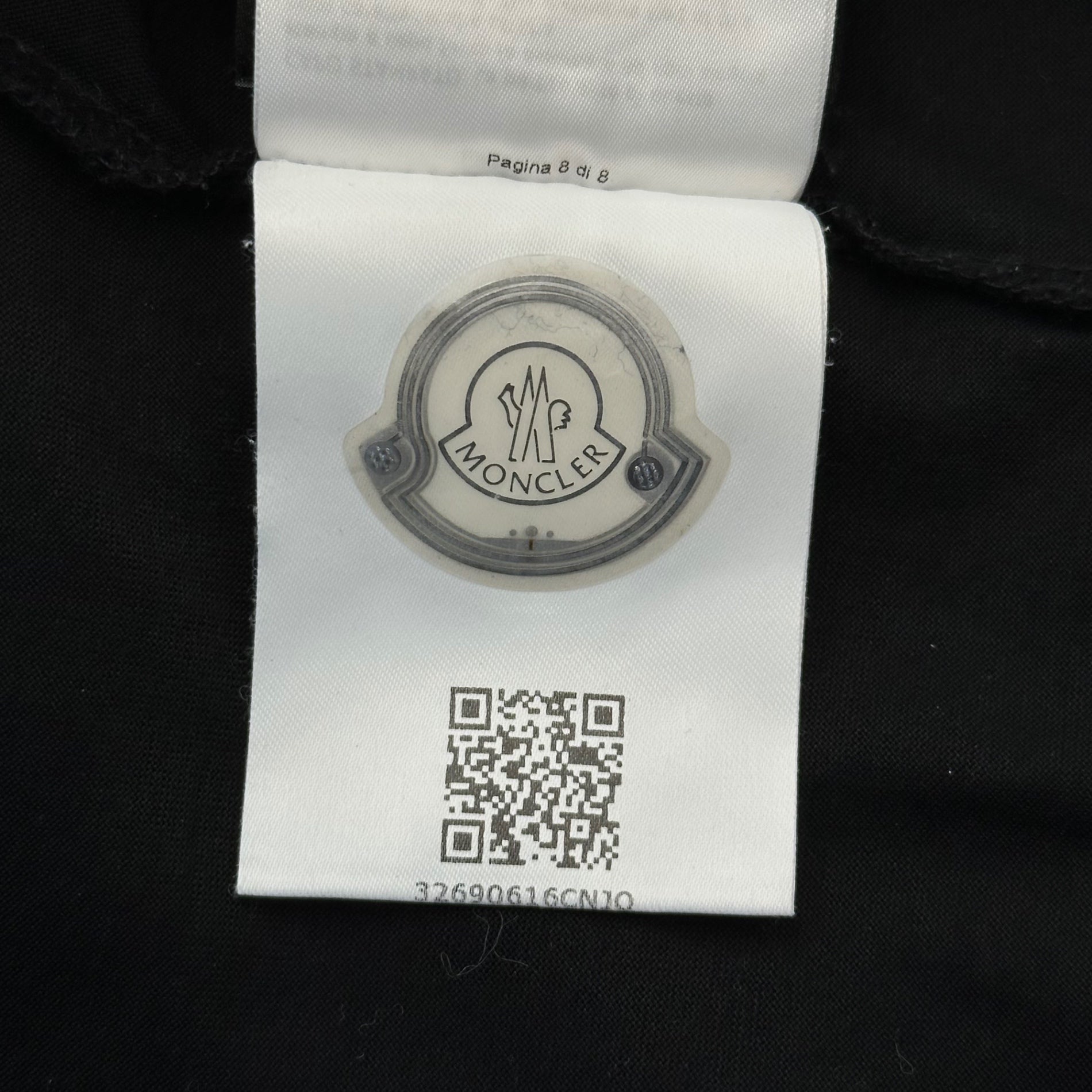 MONCLER(モンクレール) MAGLIA T-SHIRT ロゴ プリント Tシャツ D20918037850 XL ブラック