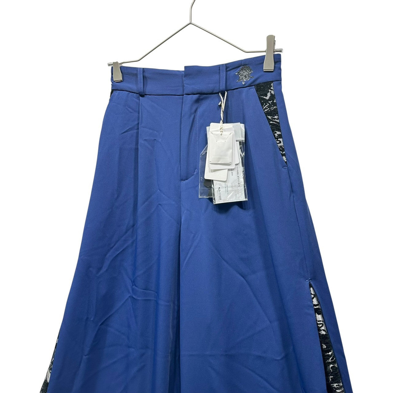 Ado × HARE(アド × ハレ) Collaboration Side Jacquard Switch Pants コラボ サイド ジャガード キリカエパンツ HA 430012AD 0828 FREE ブルー×ブラック