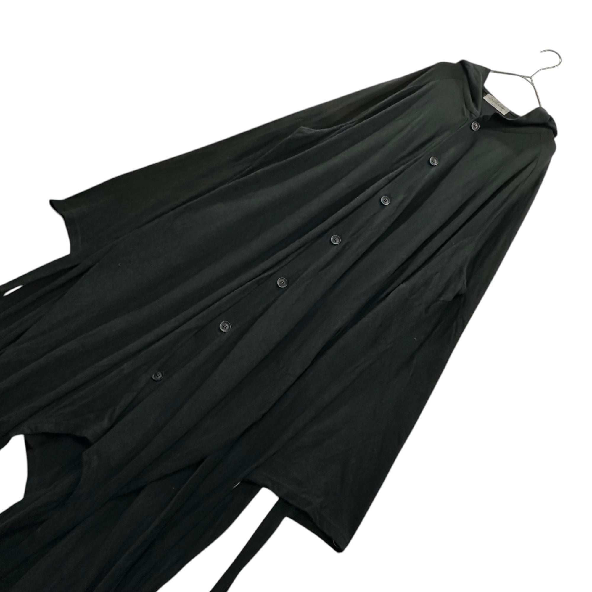 YOHJI YAMAMOTO POUR HOMME(ヨウジヤマモトプールオム) 24SS TIED UP RAGLAN HOOD CARDIGAN リボン ラグラン フード カーディガン HS-T75-382 3(L程度) ブラック