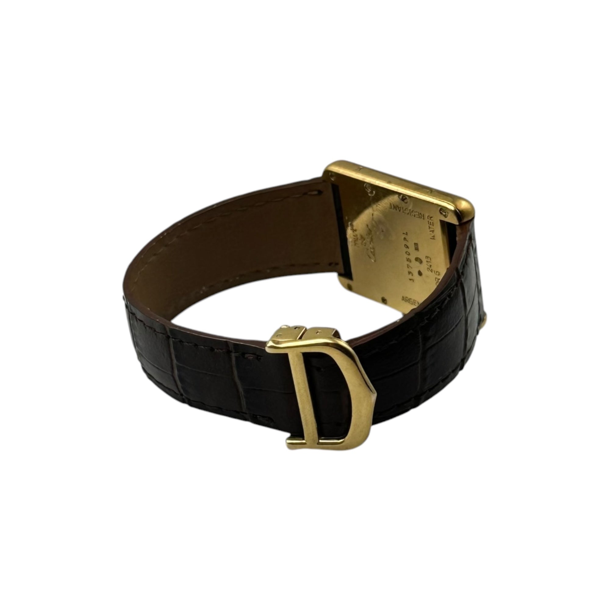 Cartier(カルティエ) 2001's~2002's Must Tank GM Ivory Roman Dial マストタンク クオーツ 腕時計 Ref. 2413 GM(XL) ゴールド 稀少サイズ メンズ着用可 クオーツ