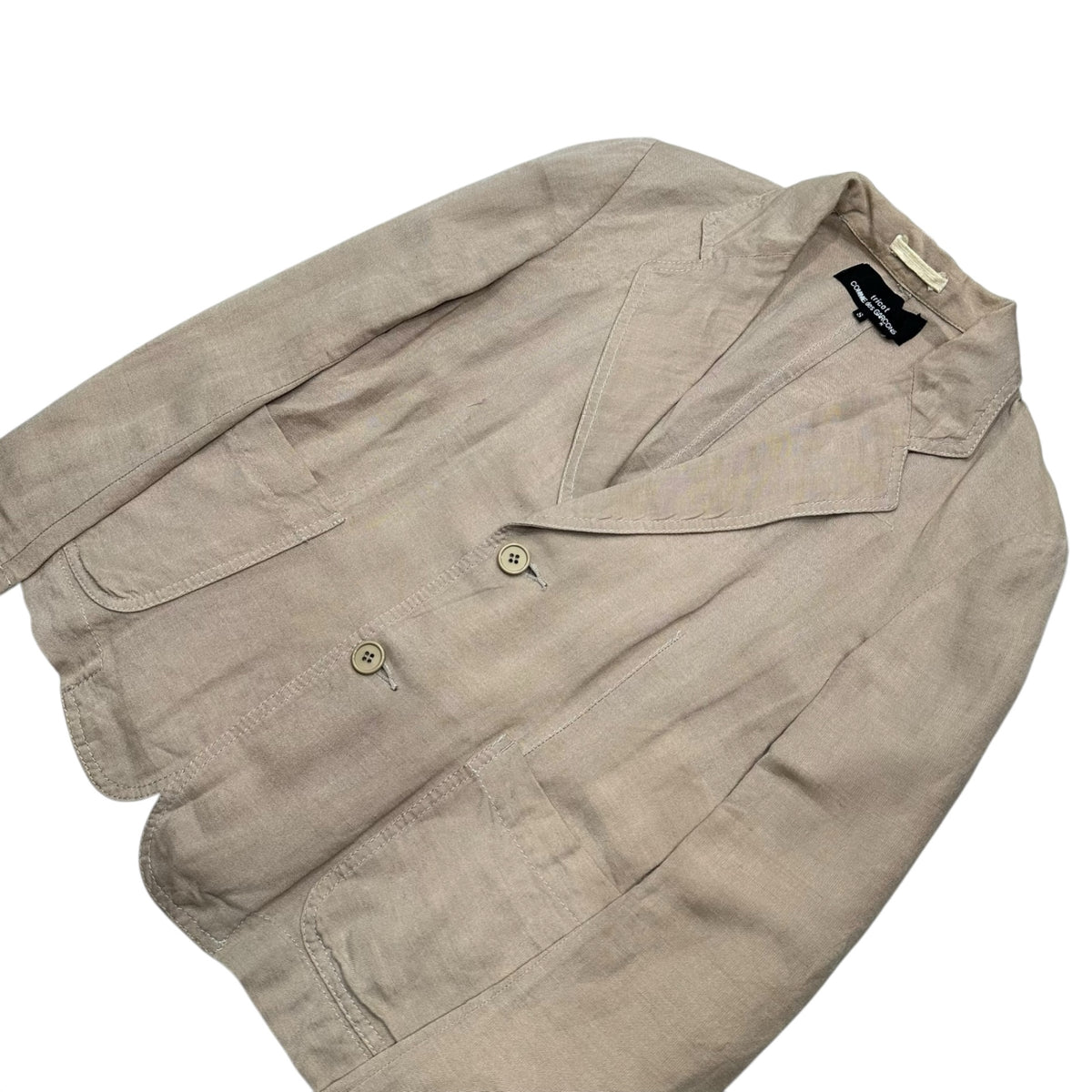 tricot COMME des GARCONS(トリココムデギャルソン) 2003SS 2B Linen Rayon Tailored Jacket 2ボタン リネン レーヨン テーラード ジャケット TI-J023 S ベージュ AD2002