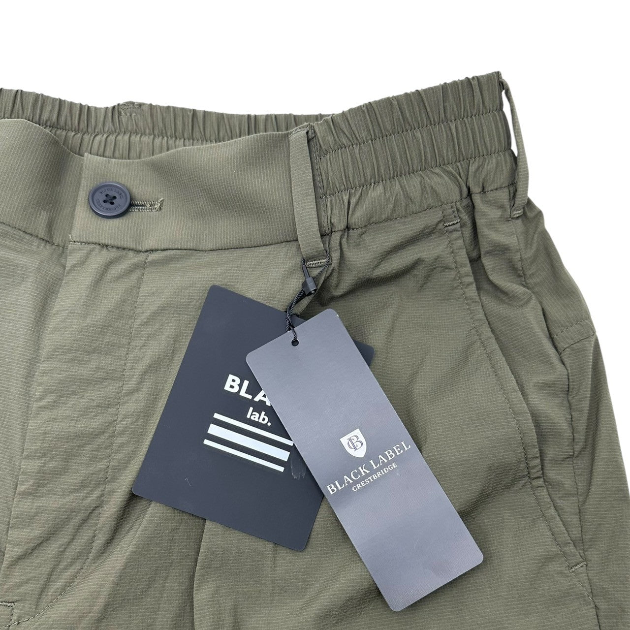 BLACK LABEL CRESTBRIDGE(ブラックレーベルクレストブリッジ) Stretch nylon cargo pants ストレッチ ナイロン カーゴ パンツ 51R48-548-74 M オリーブ BLACK lab.