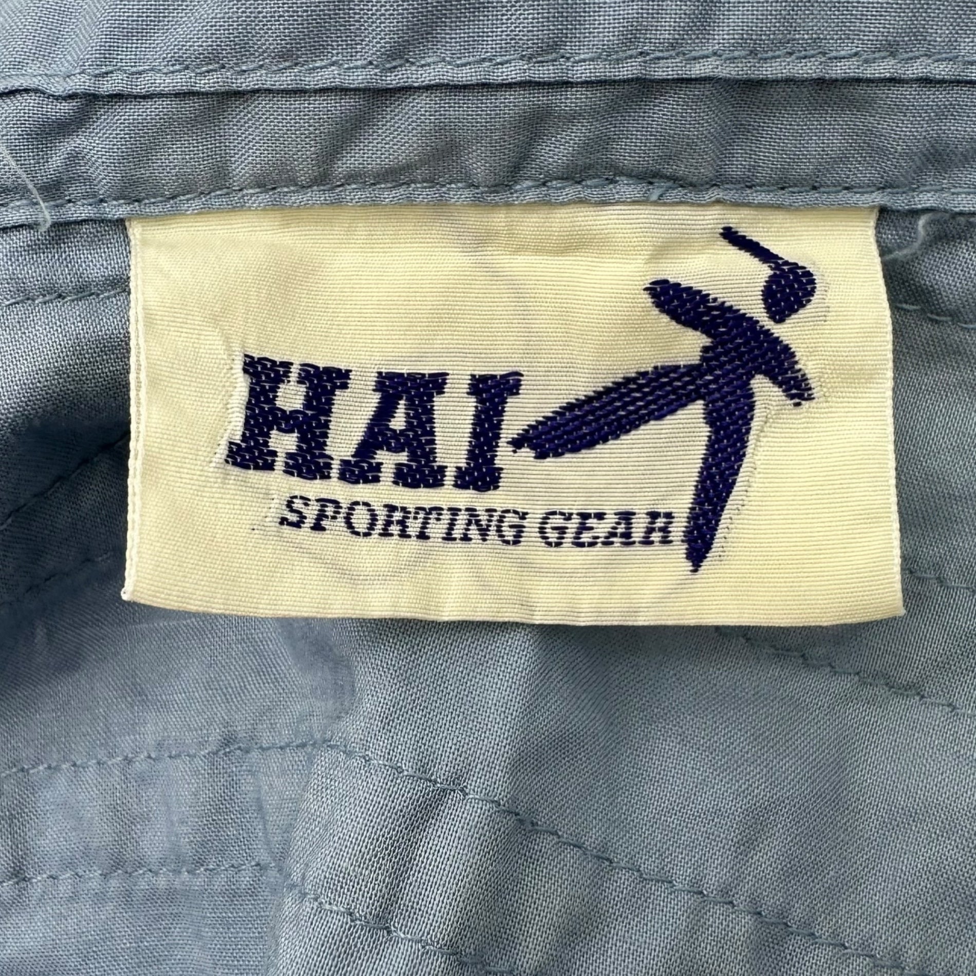 HAI SPORTING GEAR ISSEY MIYAKE(ハイスポルティングギア イッセイミヤケ) 80's Striped Short-Sleeved Shirt 80年代 ボーダー 半袖 シャツ M ブルー