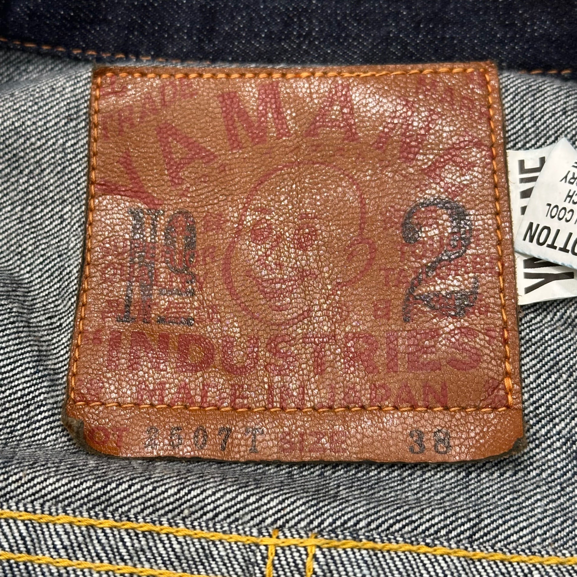 AVIREX × YAMANE INDUSTRIES(アヴィレックス × ヤマネ) No.2 DENIM JACKET ナンバーツー デニム ジャケット 2507T 38 インディゴ T-BACKモデル コラボアイテム