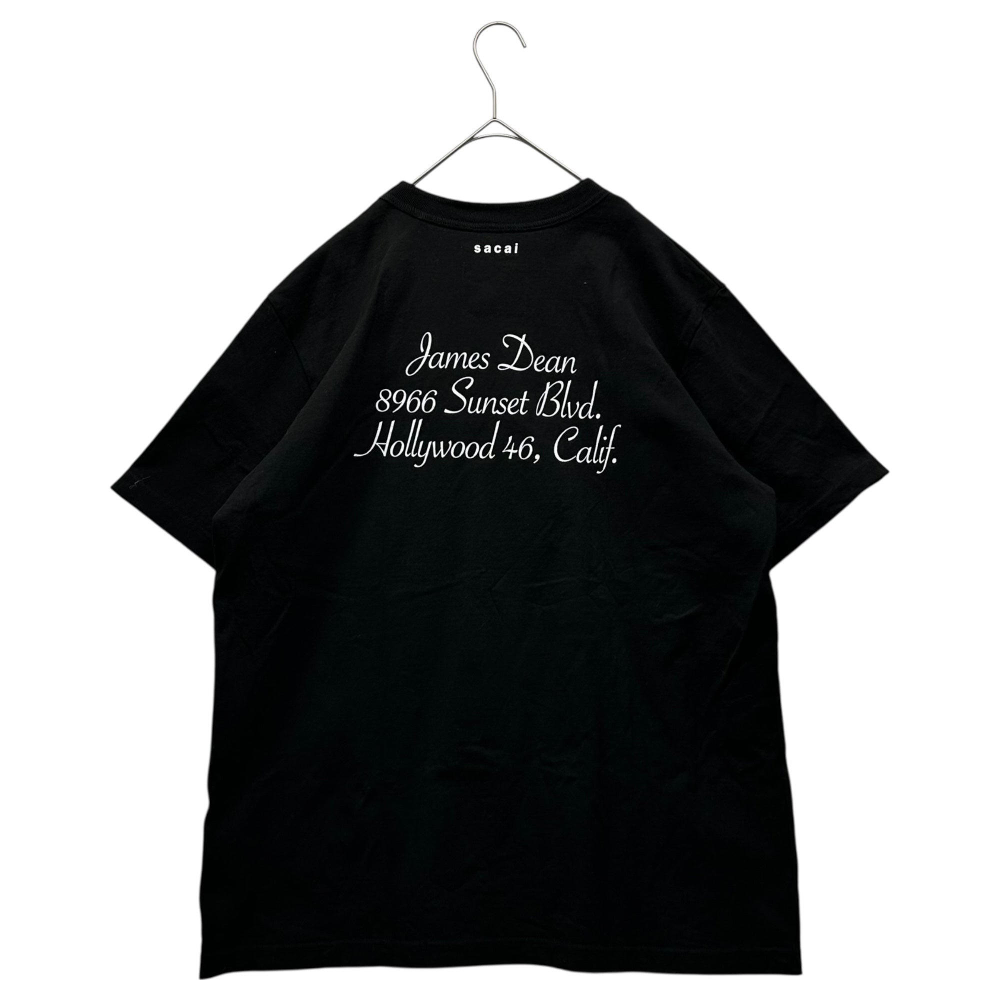 sacai(サカイ) 25SS James Dean T-shirt ジェームス ディーン Tシャツ 25-0920S 4(XL程度) ブラック×ホワイト