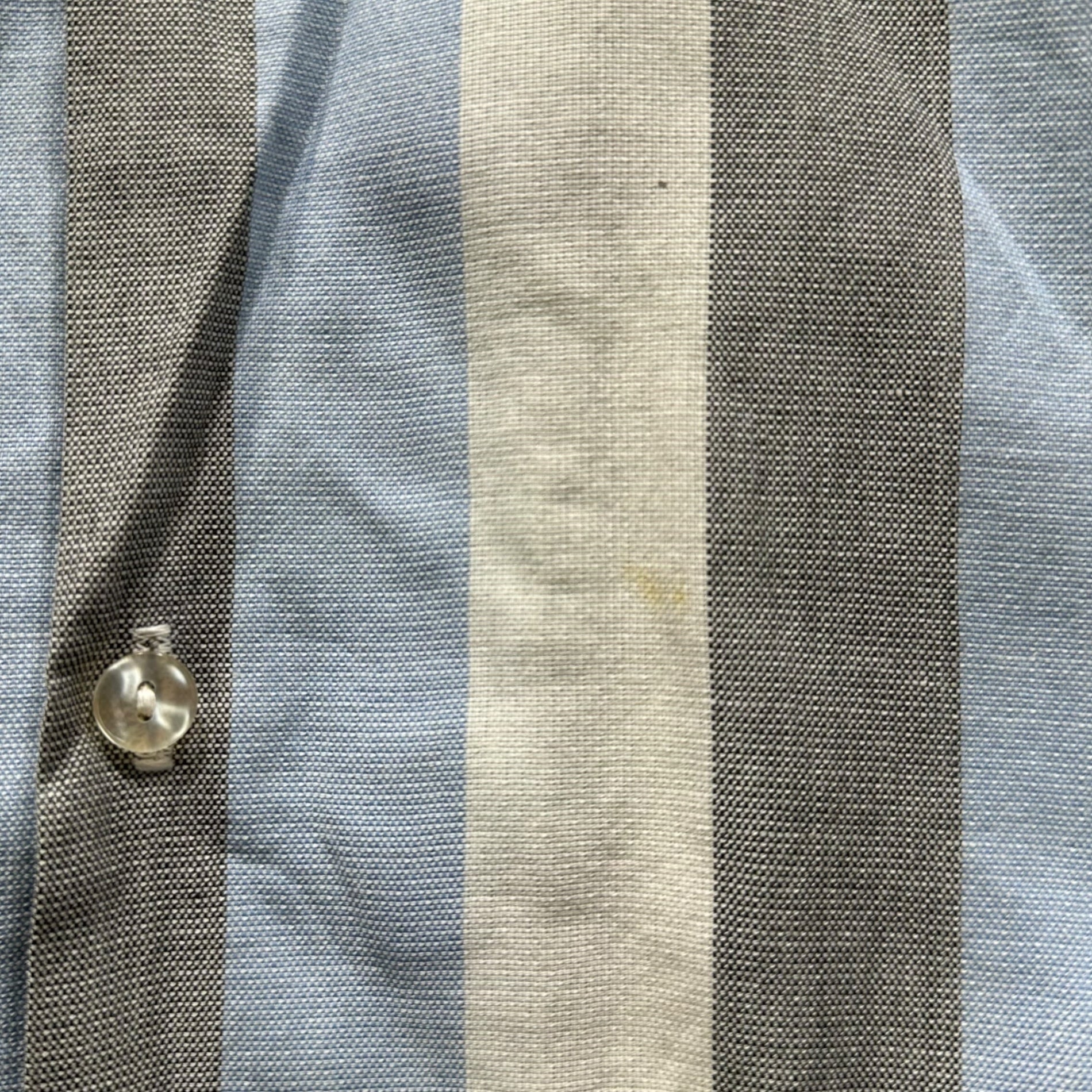 Duke of Hollywood(デュークオブハリウッド) 60’s~70's Striped Open-Collar S/S Shirt ストライプ オープンカラー 半袖 シャツ L ホワイト×スカイブルー 60年代~70年代 ヴィンテージ