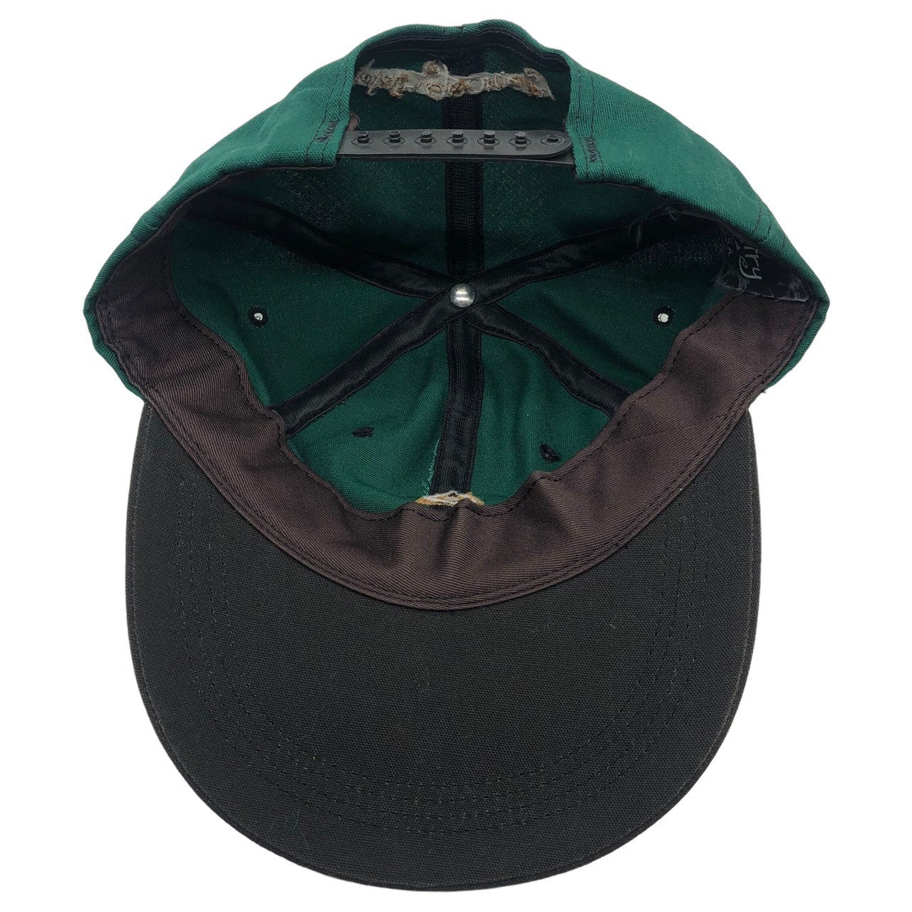 VINTAGE(ヴィンテージ) 90's "plain geometry" ヴィンテージ スナップバック キャップ グリーン×グリーン USA製 90年代