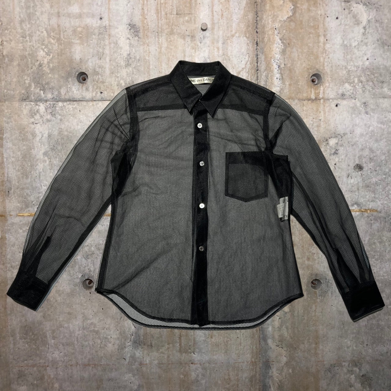 COMME des GARCONS(コムデギャルソン) 90'sシースルーシャツ GB-100240 表記なし ブラック AD1995