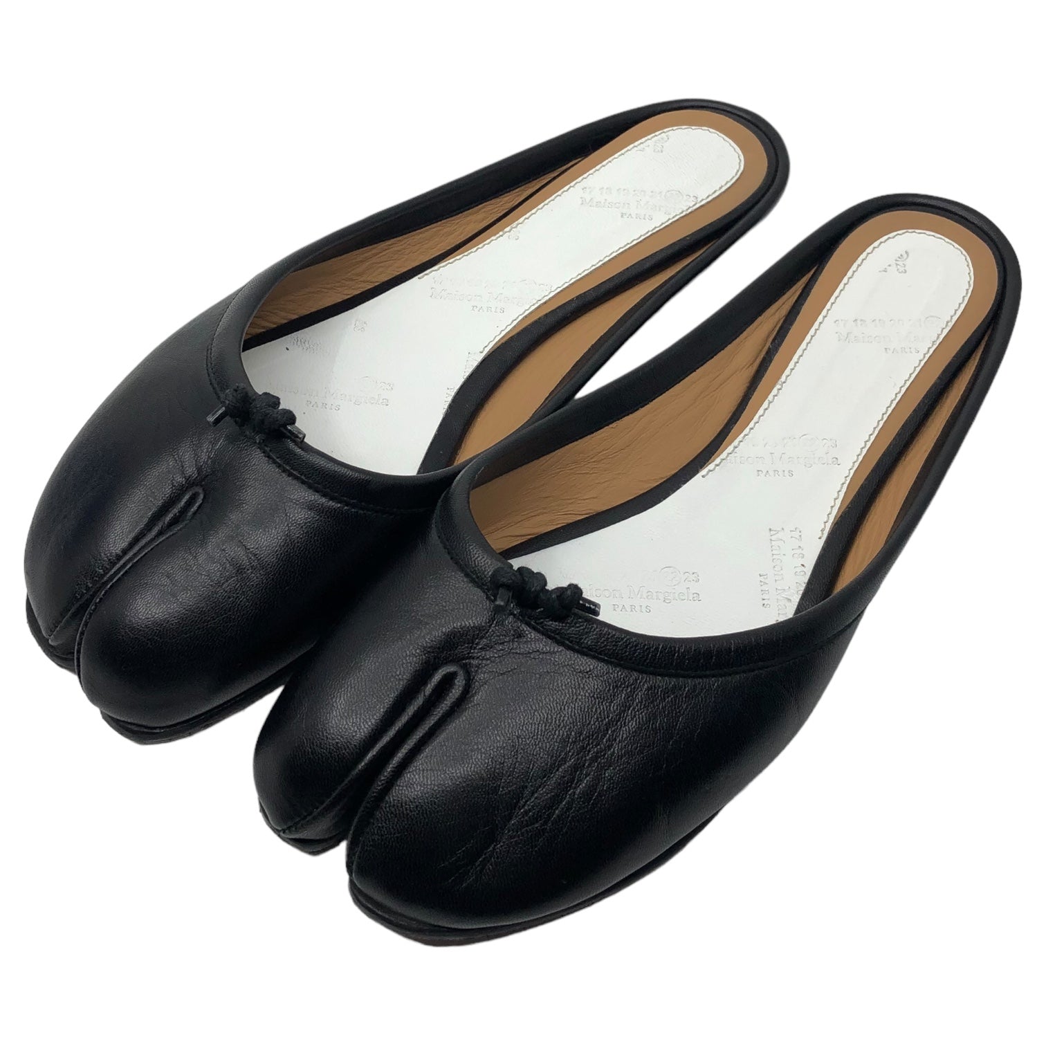 MAISON MARGIELA(メゾンマルジェラ) tabi ballerina mules 足袋 バレエリーナ ミュール 36  1/2(23.5cm程度) ブラック サンダル バレエ シューズ タビ