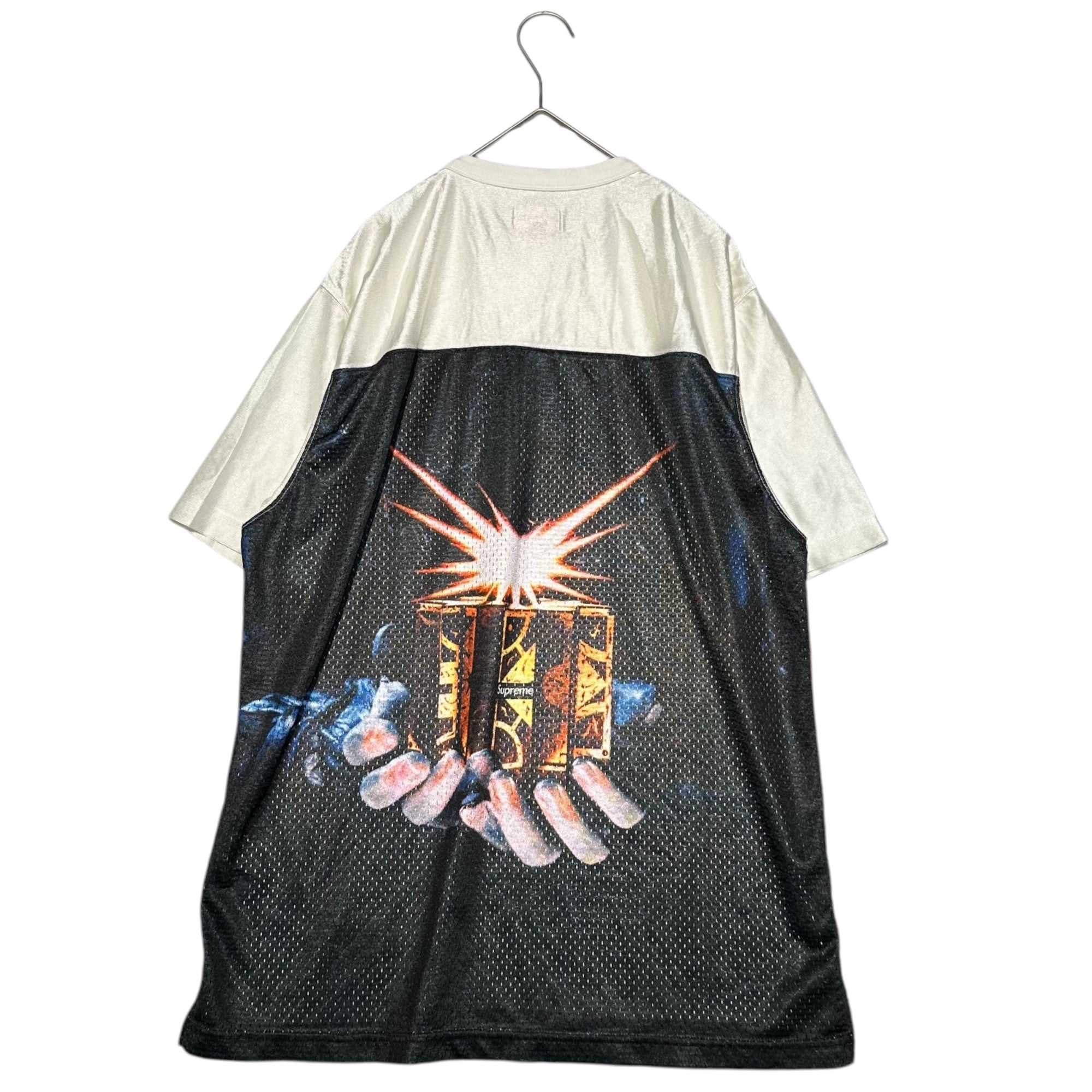 SUPREME(シュプリーム) 18SS Hellraiser Football Jersey ヘルレイザー フット ボール ジャージ M ホワイト×ブラック コラボ ゲーム シャツ Tシャツ 半袖