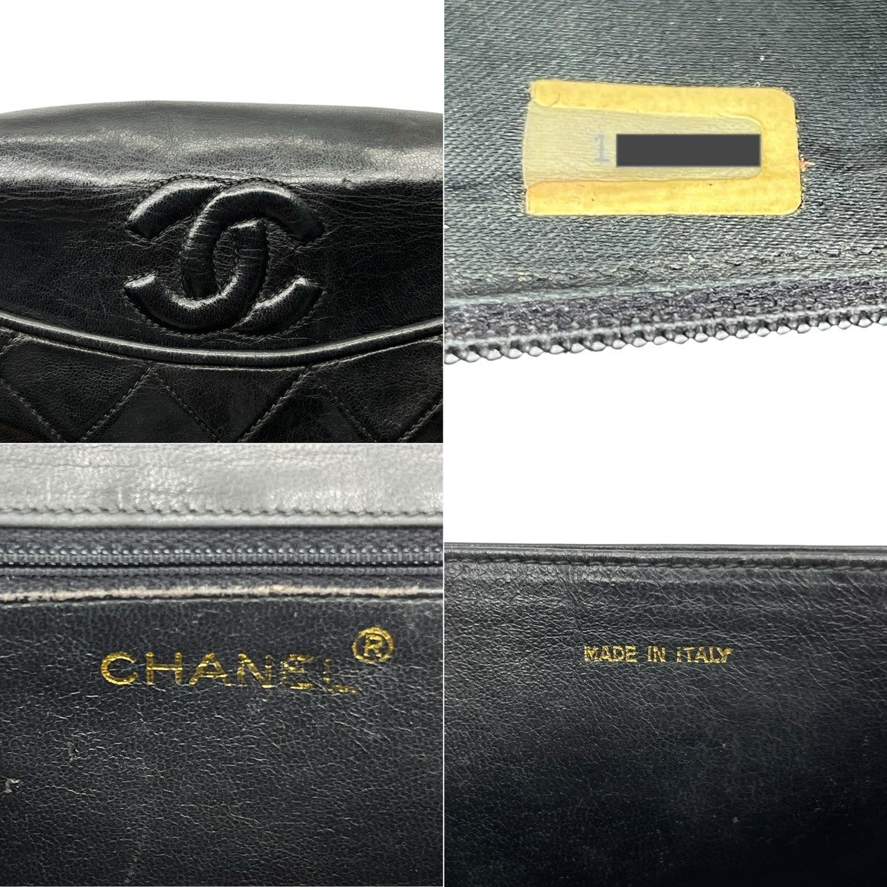 CHANEL(シャネル) 80's~90's Vintage Lambskin Matelasse Chain Shoulder Bag ヴィンテージ ラムスキン マトラッセ チェーン ショルダー バッグ ブラック シリアルアンバー:1****** 7桁 1989年~1991年製造 ココマーク