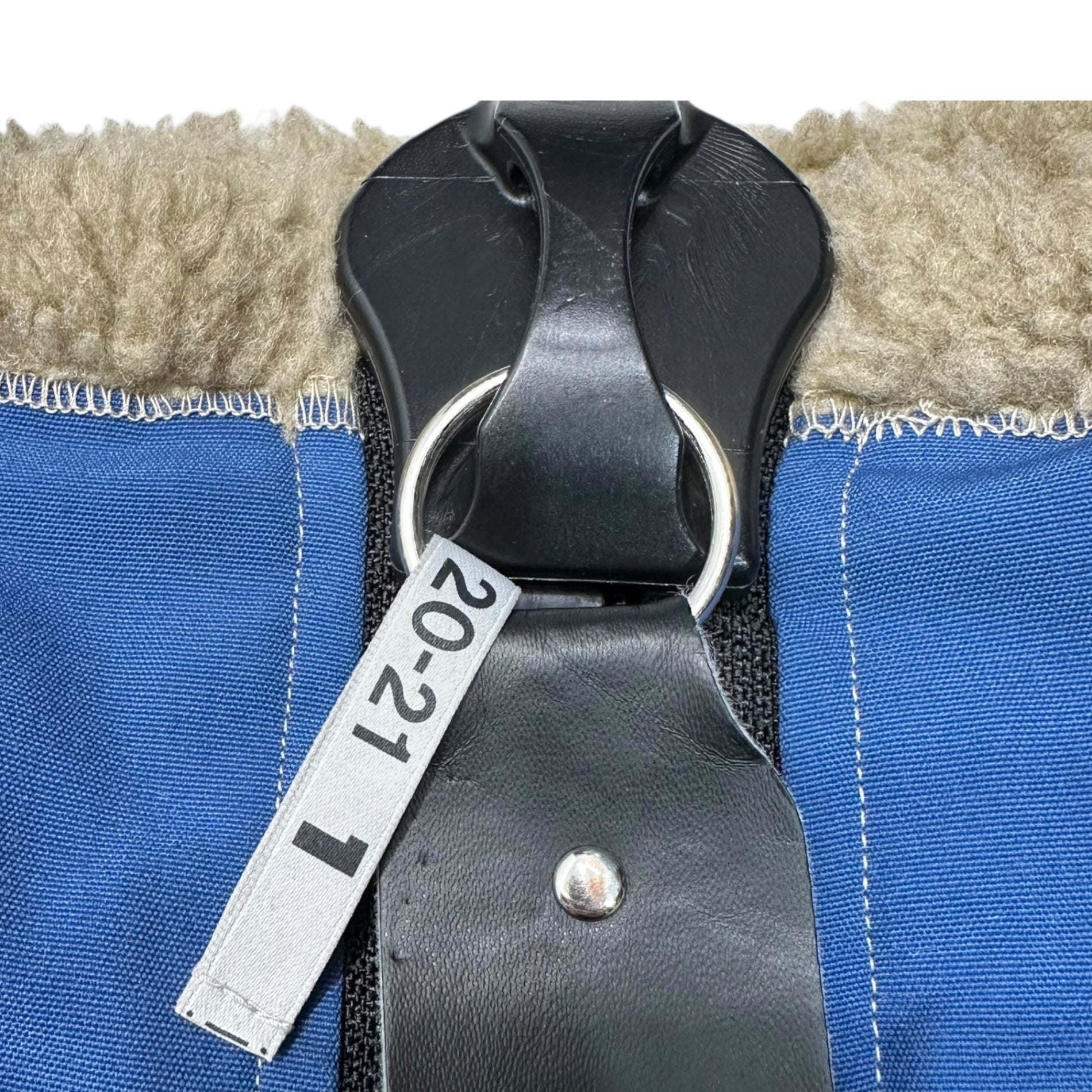 Maison MIHARA YASUHIRO(メゾンミハラヤスヒロ) 21AW Enlarged zip boa blouson イングランド ジップ ボア ブルゾン A05BL621 46(S) ベージュ×ネイビー