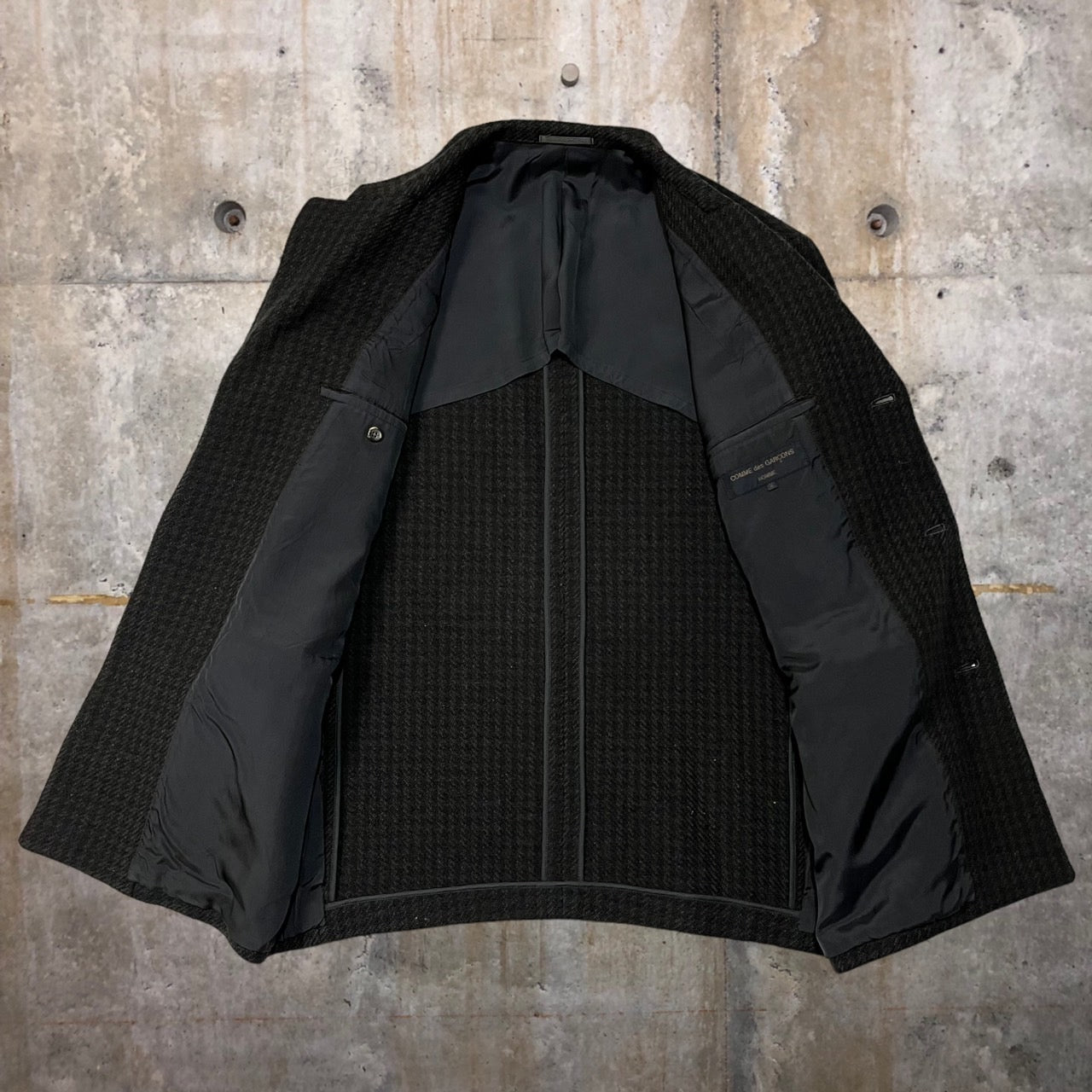 COMME des GARCONS HOMME(コムデギャルソンオム) 90's 3Bウールジャケット HJ-08021M M ブラウン×ブラック AD1992 田中オム