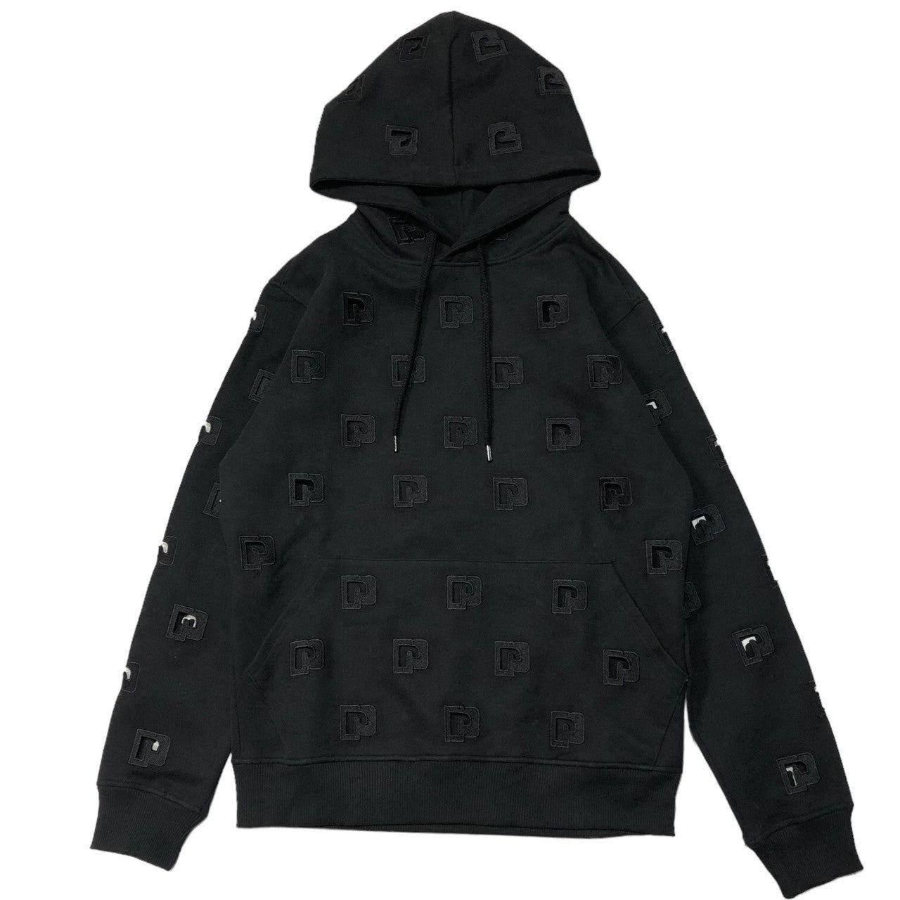 paco rabanne(パコラバンヌ) laser cut logo pullover hoodie レーザーカット ロゴ プルオーバー フーディ 18EJTO729CO0004 S ブラック パーカー 国内代理店タグ無し