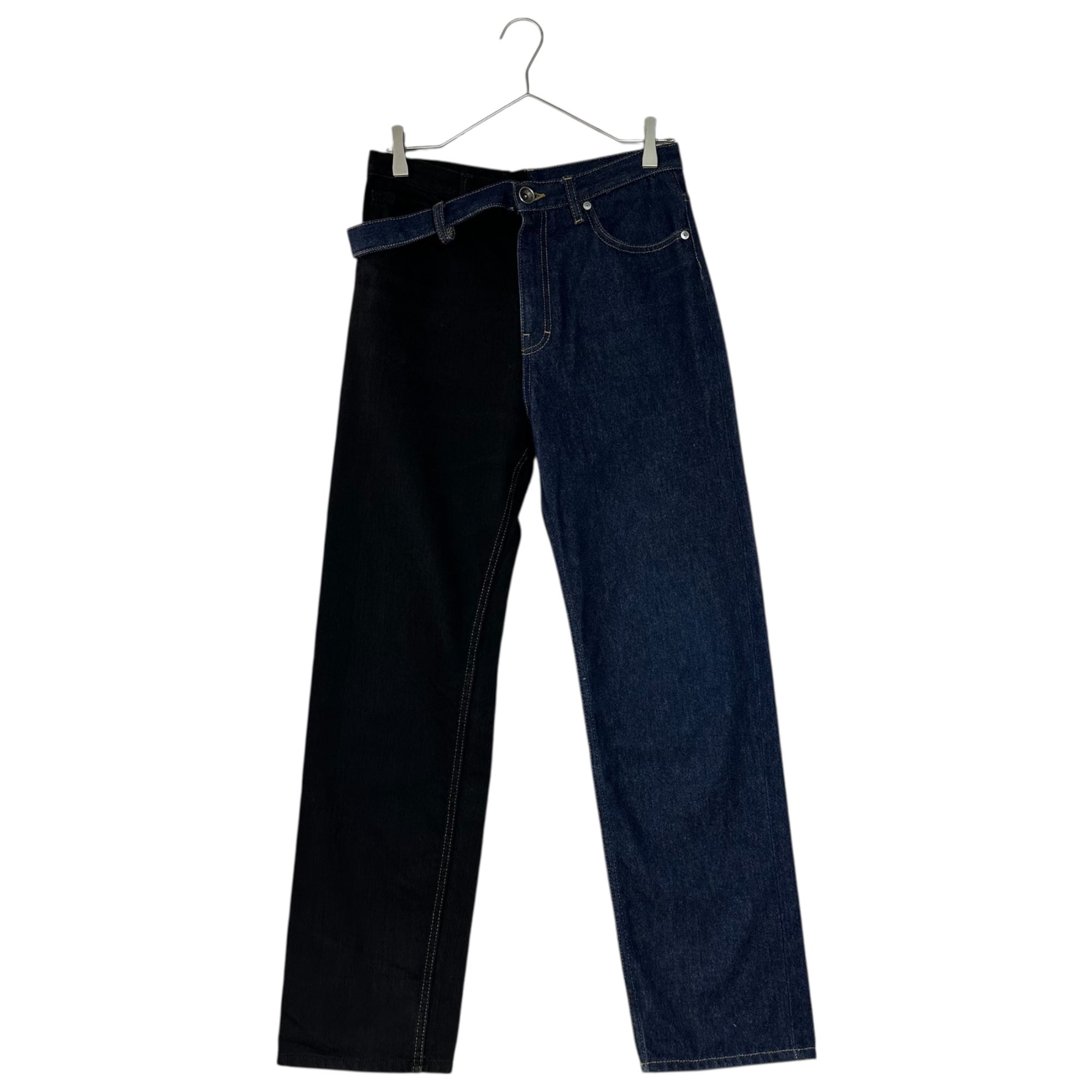 MAISON MARGIELA(メゾンマルジェラ) 19AW Two-Tone Straight Denim Pants バイカラー ストレート デニム パンツ S30LA0138 28 インディゴ×ブラック