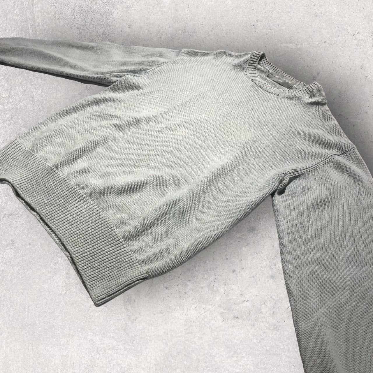 COMME des GARCONS HOMME(コムデギャルソンオム) 90'sコットンクルーネックニット HN-110270 表記なし(M程度) ブルー AD1992 田中オム