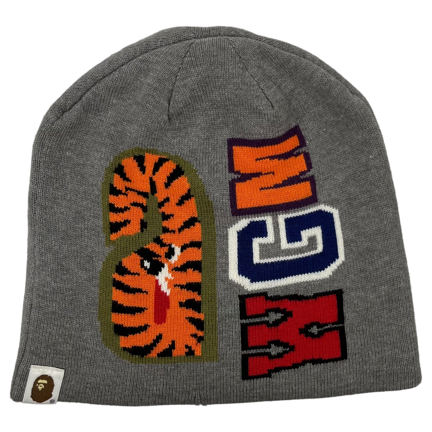 A BATHING APE(アベイシングエイプ) 00's shark beanie シャーク ビーニー グレー ニット帽 帽子