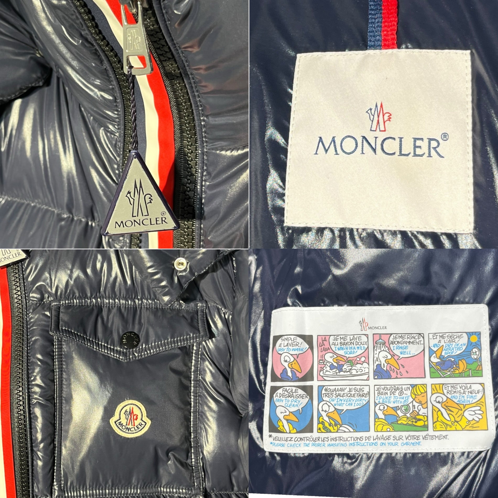 MONCLER(モンクレール) MONTBELIARD GIUBBOTTO DOWN JACKET モンベリアール ジュボット ダウン ジャケット E20914180305 4(XL程度) ネイビー モンベリアル トリコロール