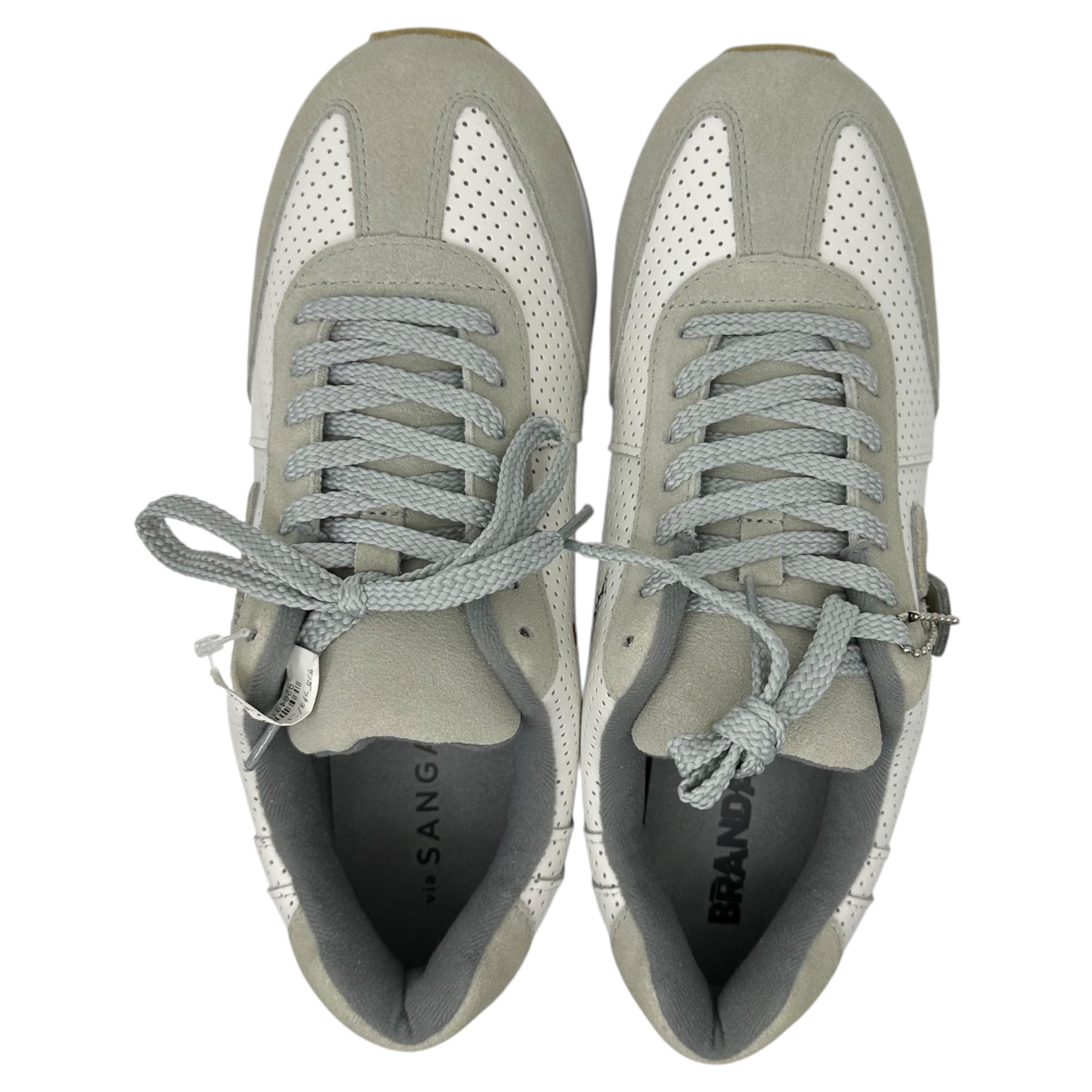 Sangacio(サンガッチョ) にゅ〜ず MOM BRANDALISED ブランダライズド 26.5cm ホワイト×グレー コラボ バンクシー ローカット スニーカー via SANGACIO ヴィア・サンガチオ