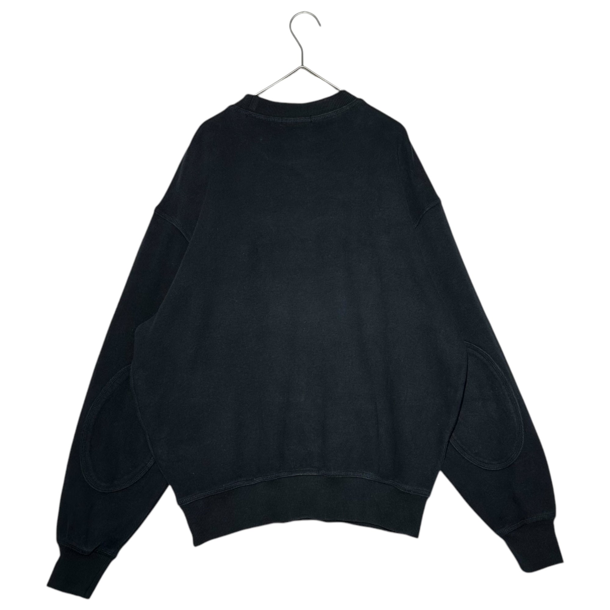 Christian Dior MONSIEUR(クリスチャンディオールムッシュ) 90's Logo Embroidery Crewneck Elbow Patch Sweatshirt ロゴ 刺繍 クルーネック エルボーパッチ スウェット BSS-8401 M ネイビー